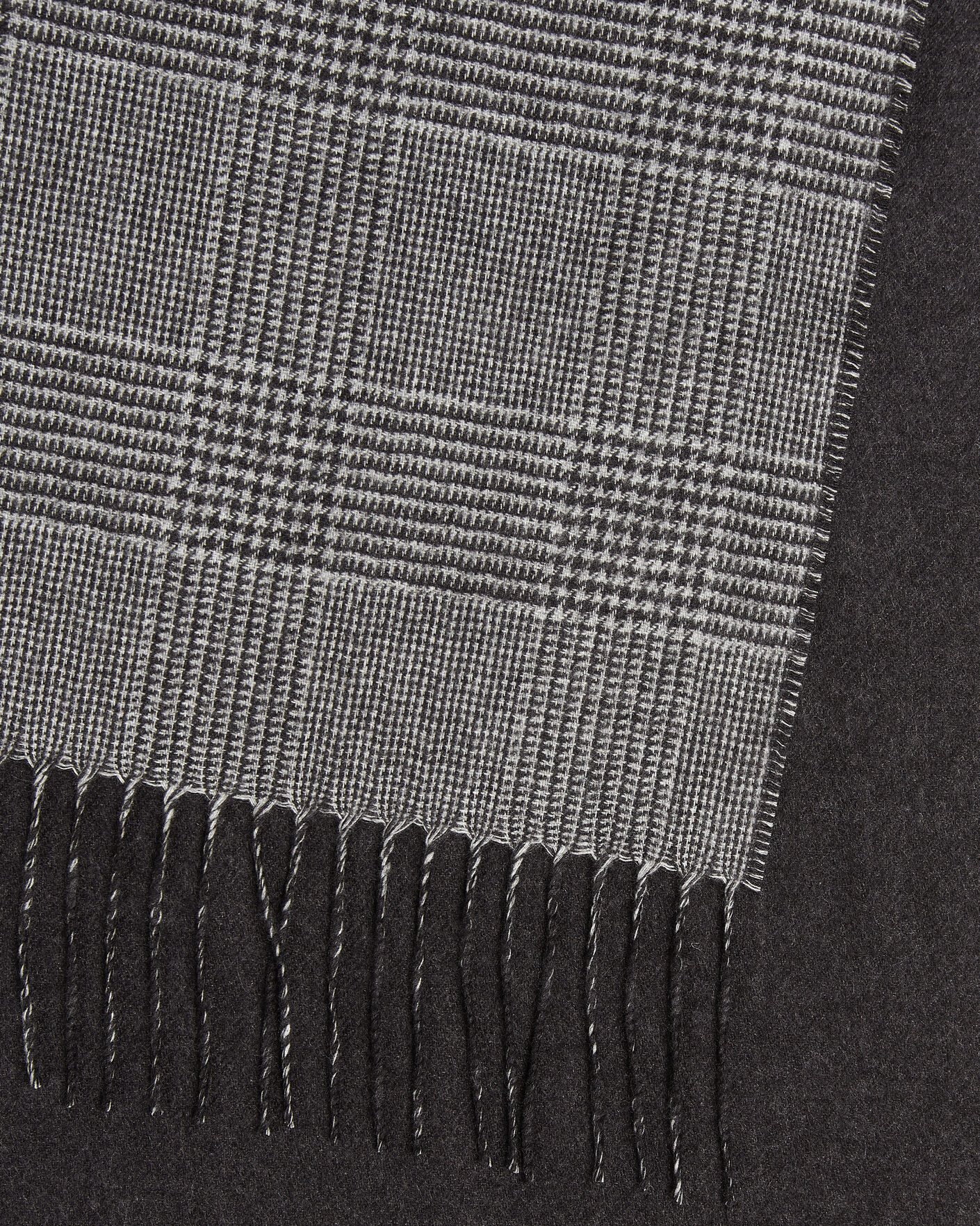 Uomini | Sciarpe | Piacenza Cashmere | Cashmere/Silk Glencheck Scarf Grey Melange