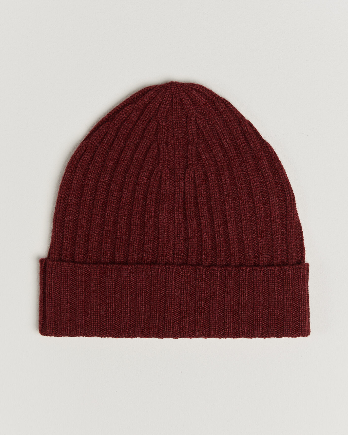 Uomini | Berretti | Piacenza Cashmere | Ribbed Cashmere Beanie Burgundy