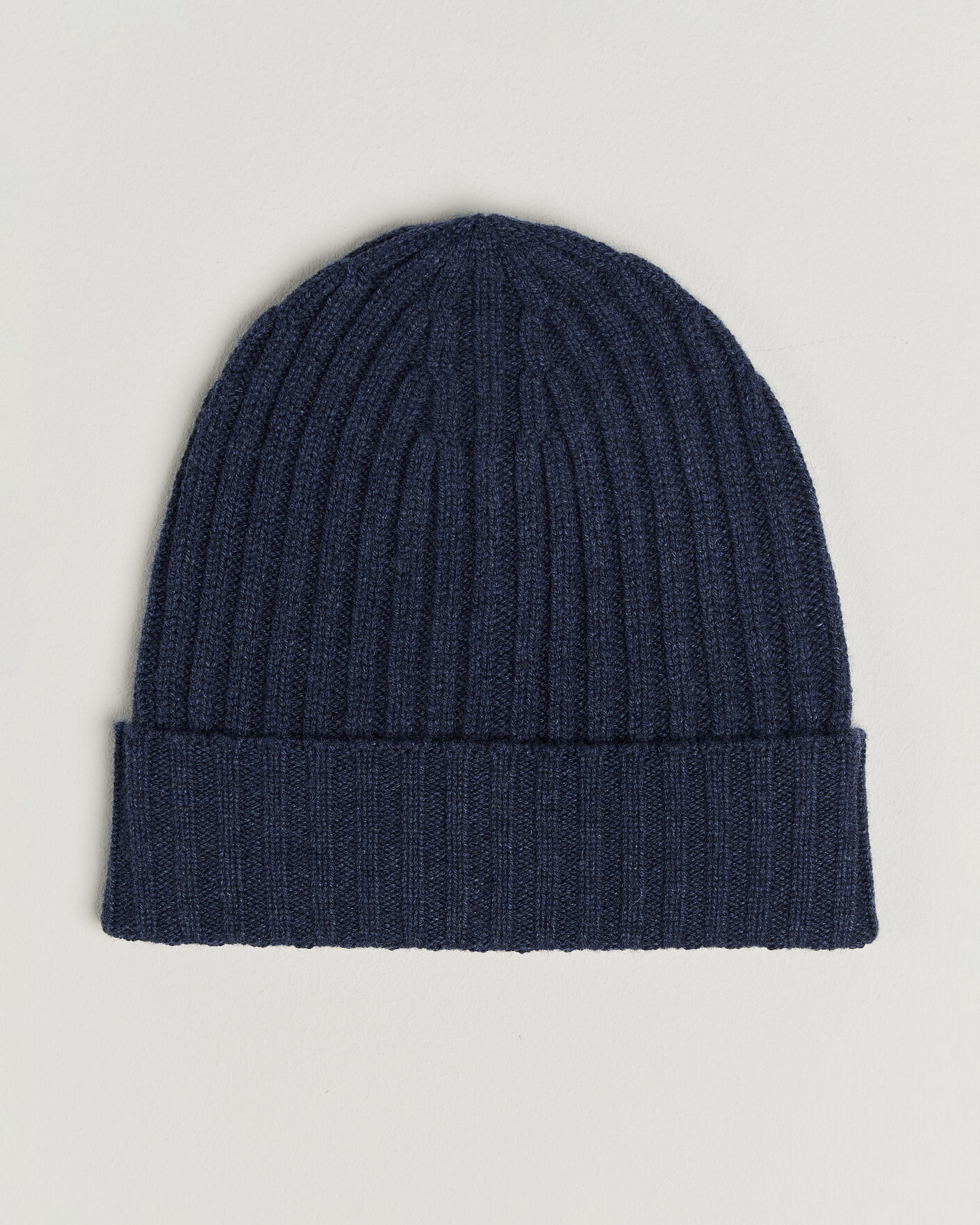 Uomini | Berretti | Piacenza Cashmere | Ribbed Cashmere Beanie Dark Blue
