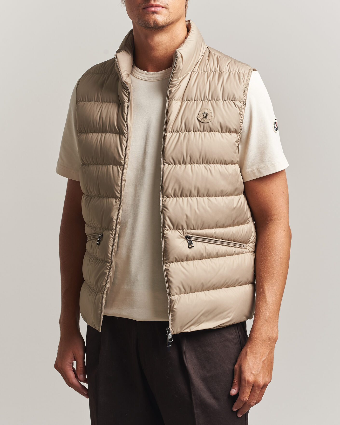 Uomini | Gilet | Moncler | Treompan Down Vest Brown