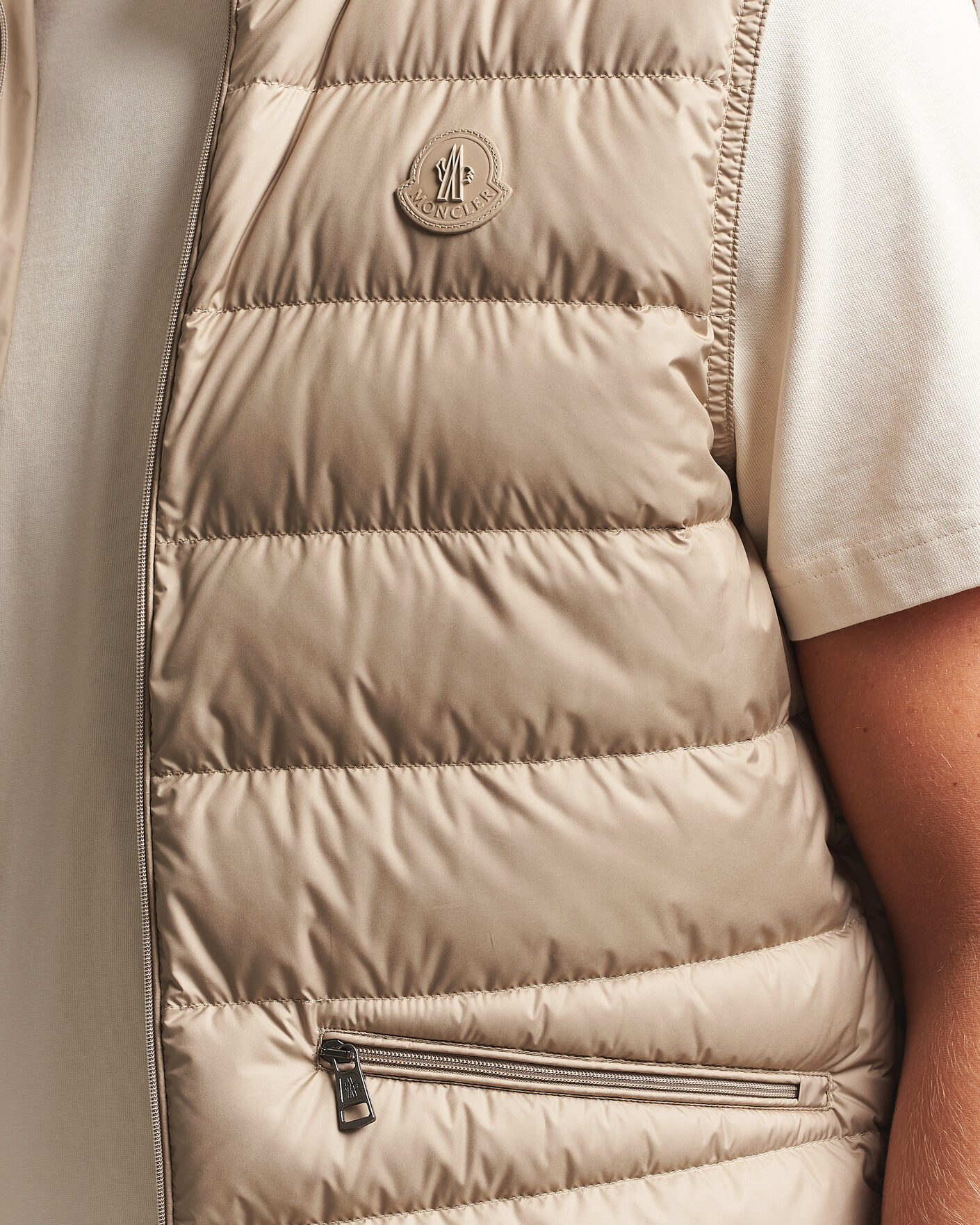 Uomini | Gilet | Moncler | Treompan Down Vest Brown