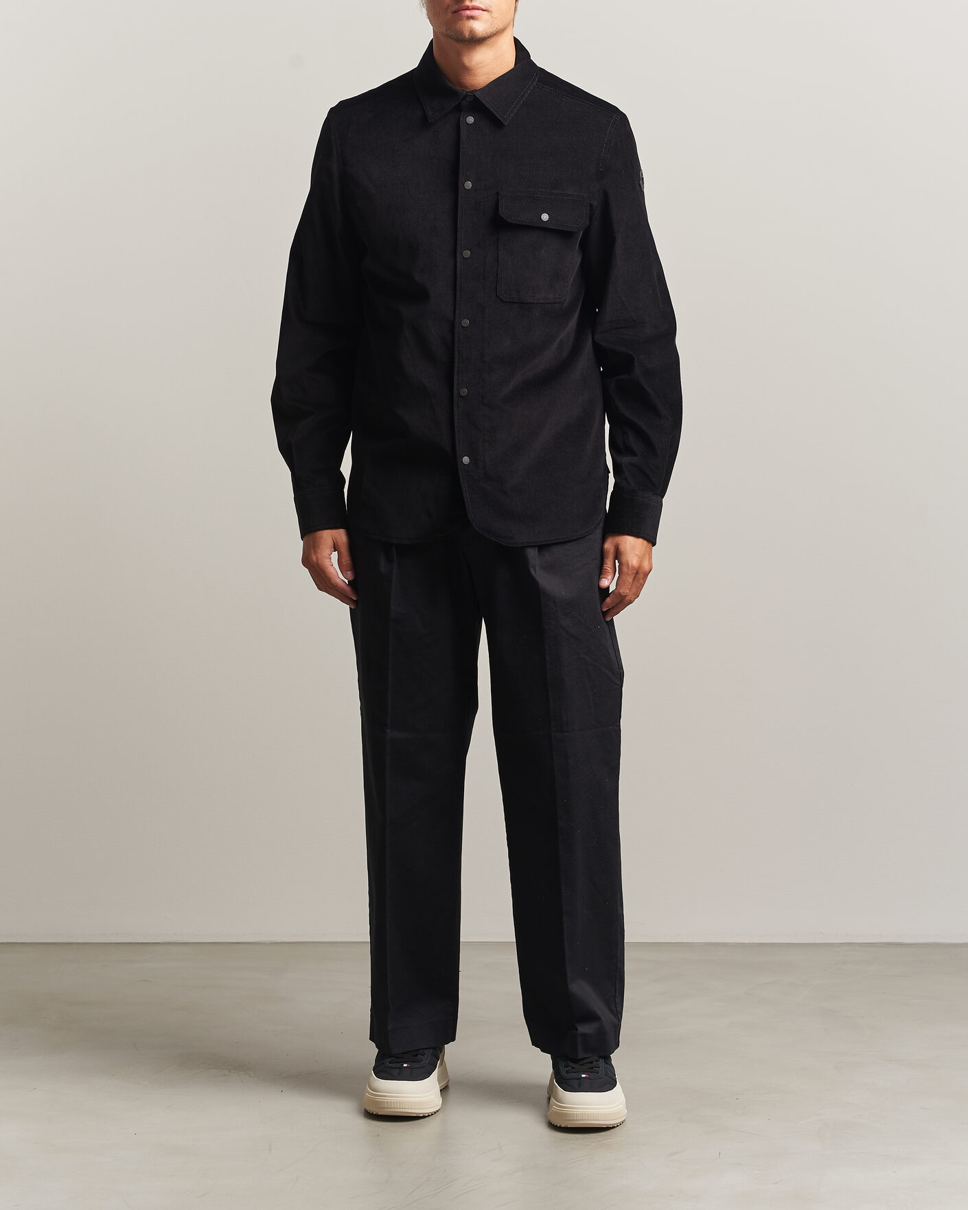 Uomini | Camicie | Moncler | Corduroy Overshirt Black