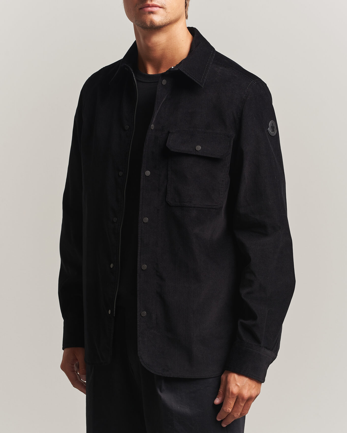 Uomini | Camicie | Moncler | Corduroy Overshirt Black