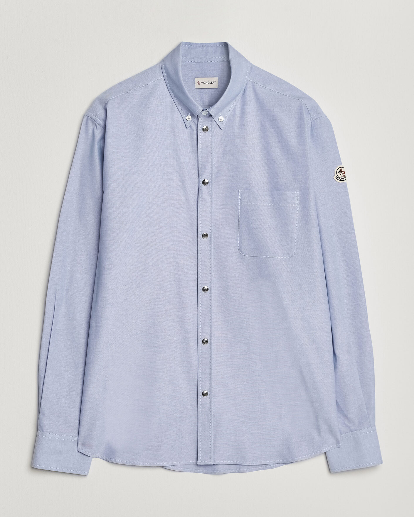 Uomini | Camicie | Moncler | Popeline Shirt Light Blue