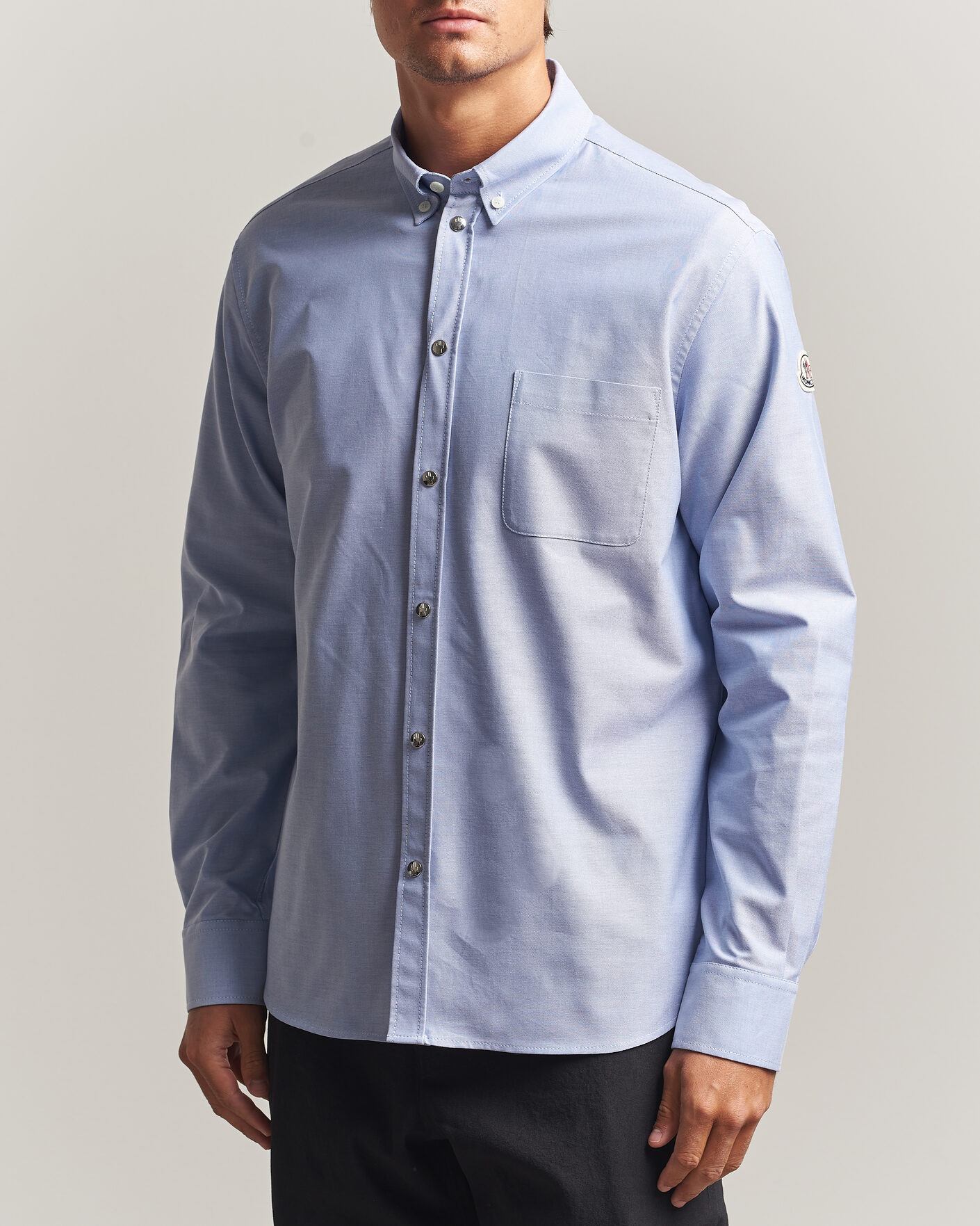 Uomini | Camicie | Moncler | Popeline Shirt Light Blue