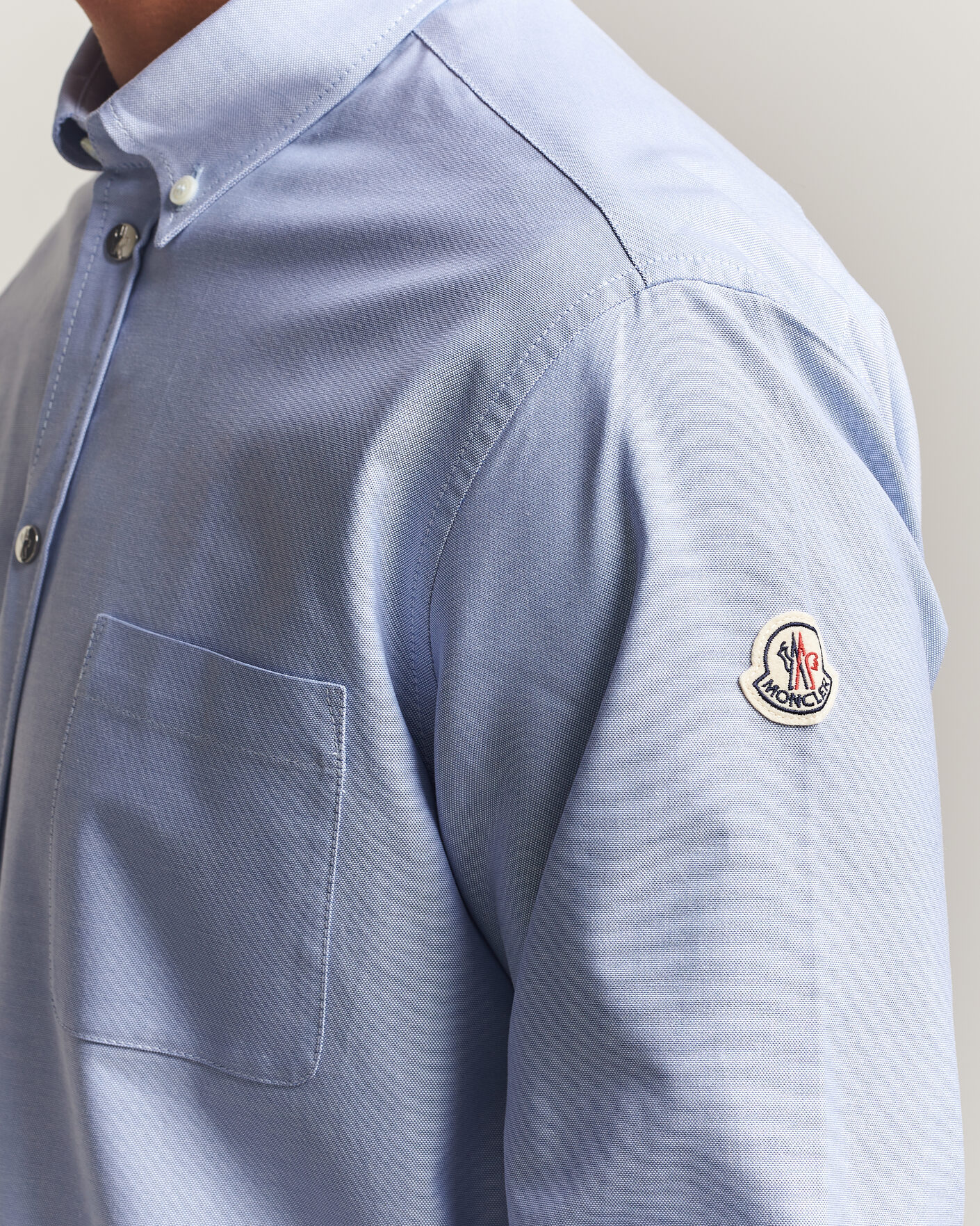 Uomini | Camicie | Moncler | Popeline Shirt Light Blue