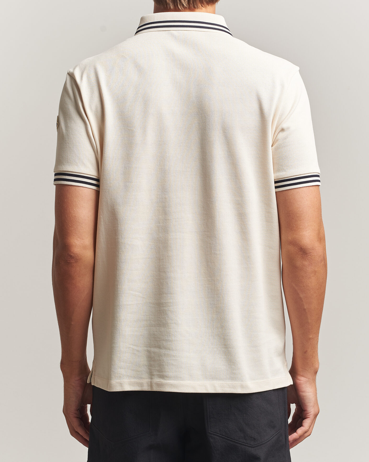 Uomini | Polo | Moncler | Contrast Collar Polo Off White