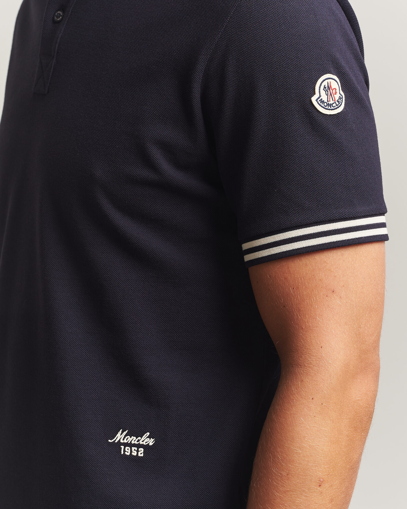 Uomini | Polo | Moncler | Contrast Collar Polo Navy