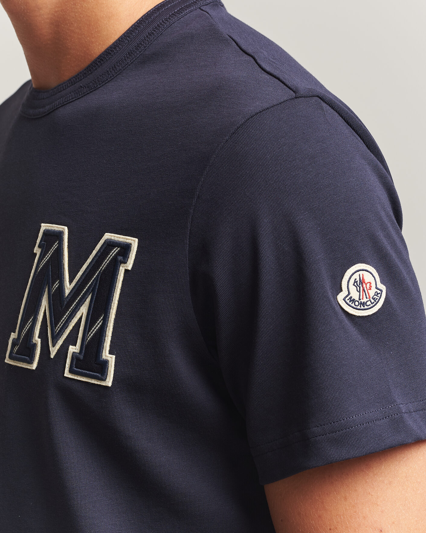 Uomini | T-shirt | Moncler | Varsity Logo T-Shirt Navy