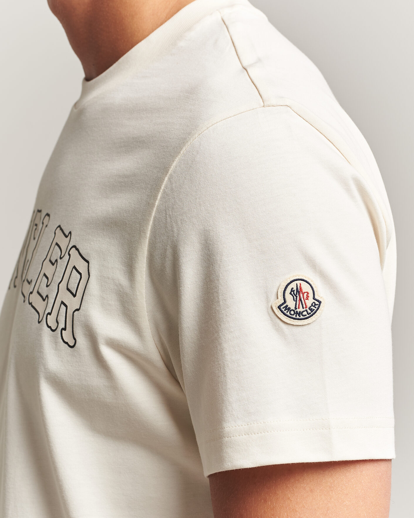 Uomini | T-shirt | Moncler | College Logo T-Shirt Off White
