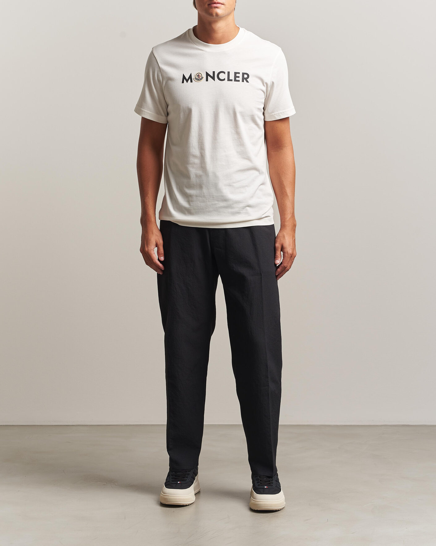 Uomini | T-shirt | Moncler | Logo Lettering T-Shirts White