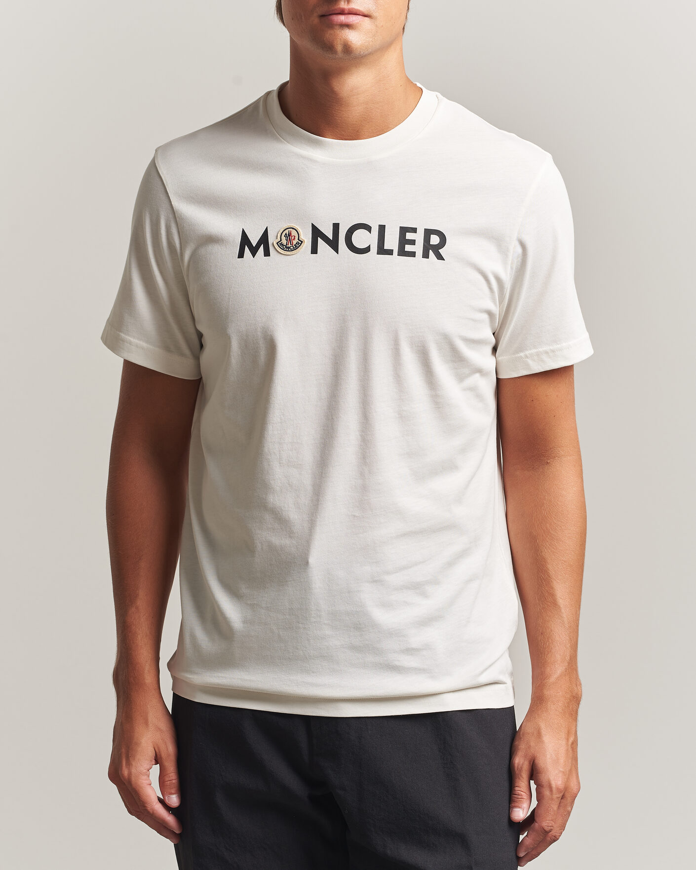 Uomini | T-shirt | Moncler | Logo Lettering T-Shirts White