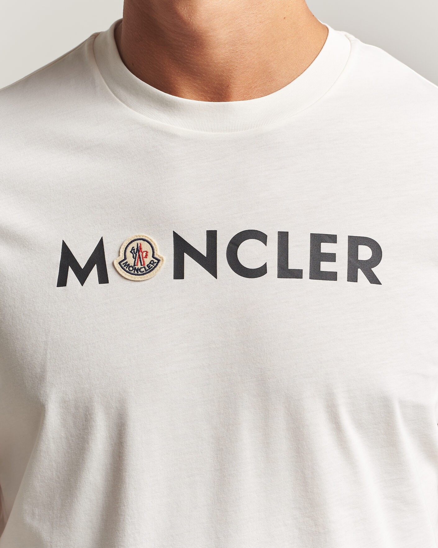 Uomini | T-shirt | Moncler | Logo Lettering T-Shirts White