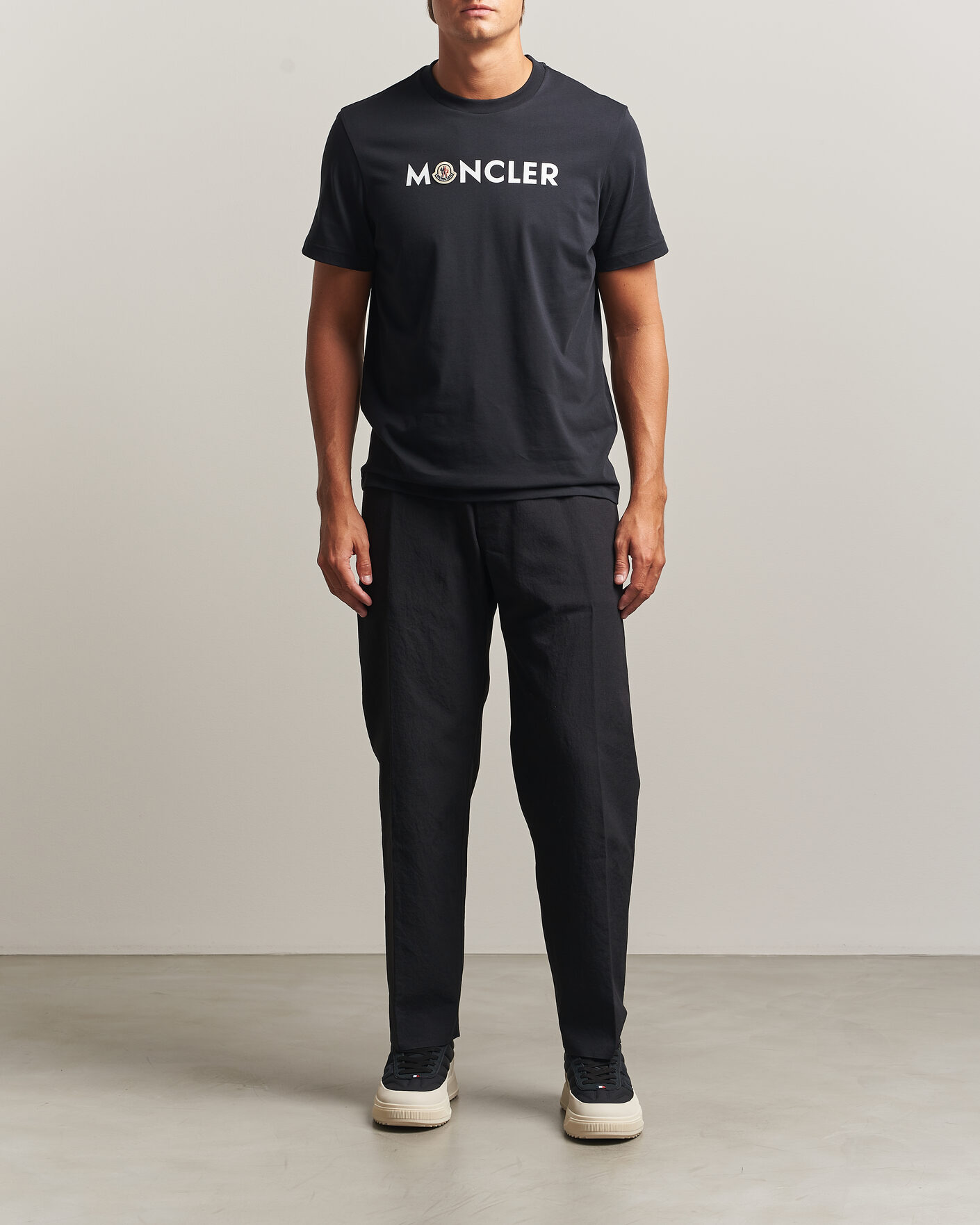 Uomini | T-shirt | Moncler | Logo Lettering T-Shirts Navy