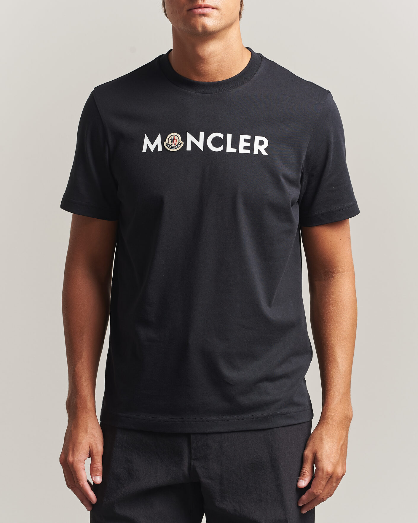 Uomini | T-shirt | Moncler | Logo Lettering T-Shirts Navy