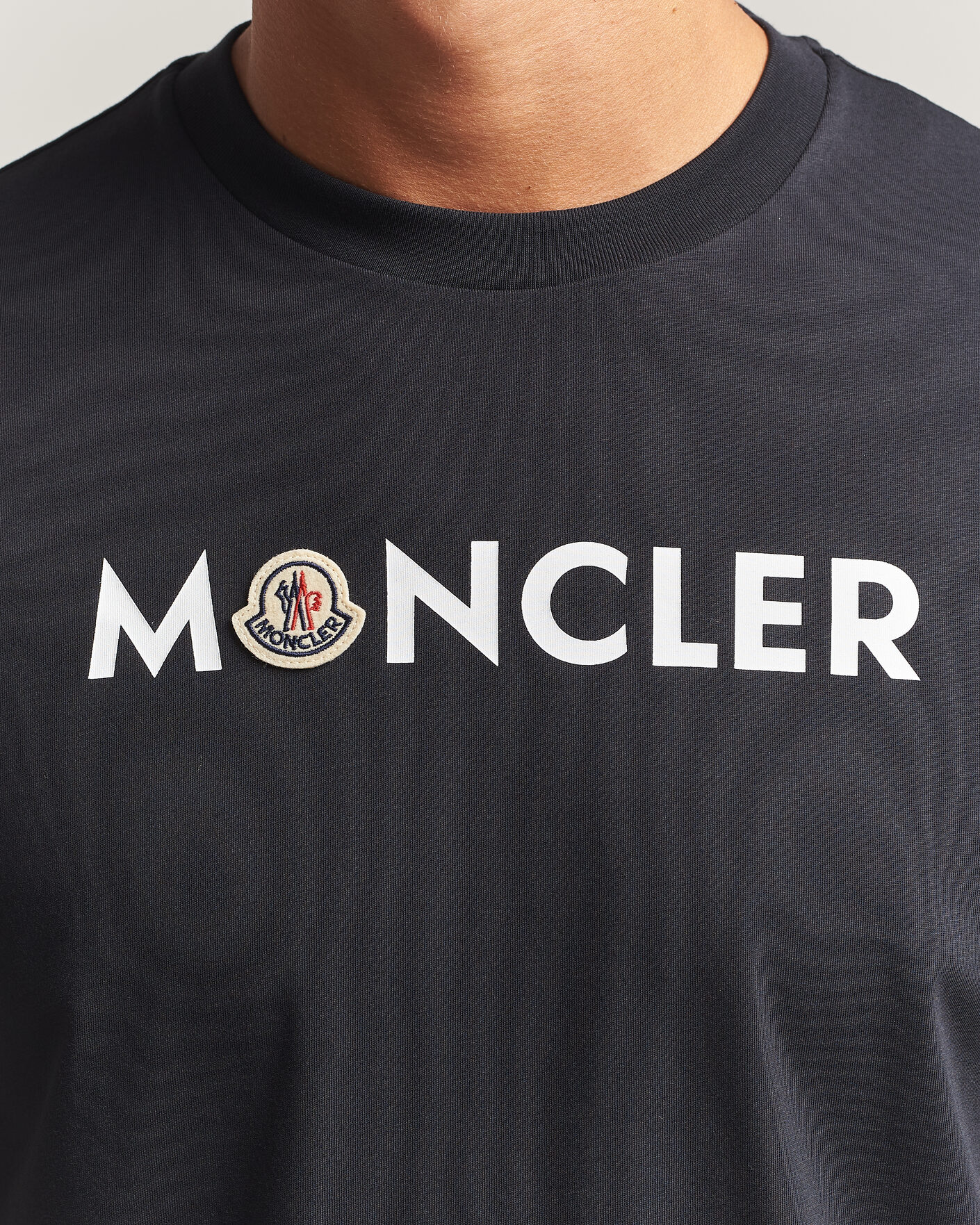 Uomini | T-shirt | Moncler | Logo Lettering T-Shirts Navy