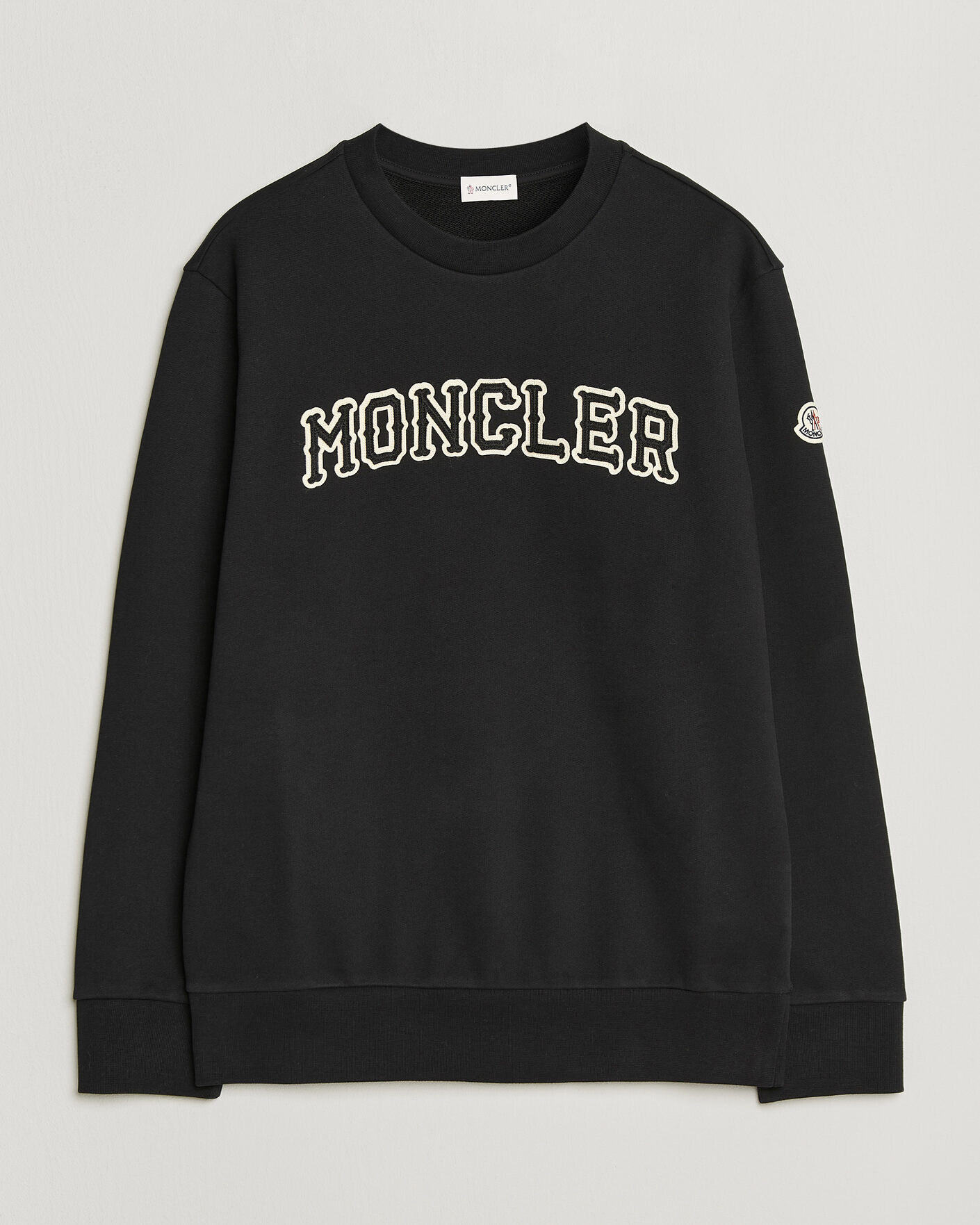 Uomini | Maglieria | Moncler | College Logo Sweatshirt Black