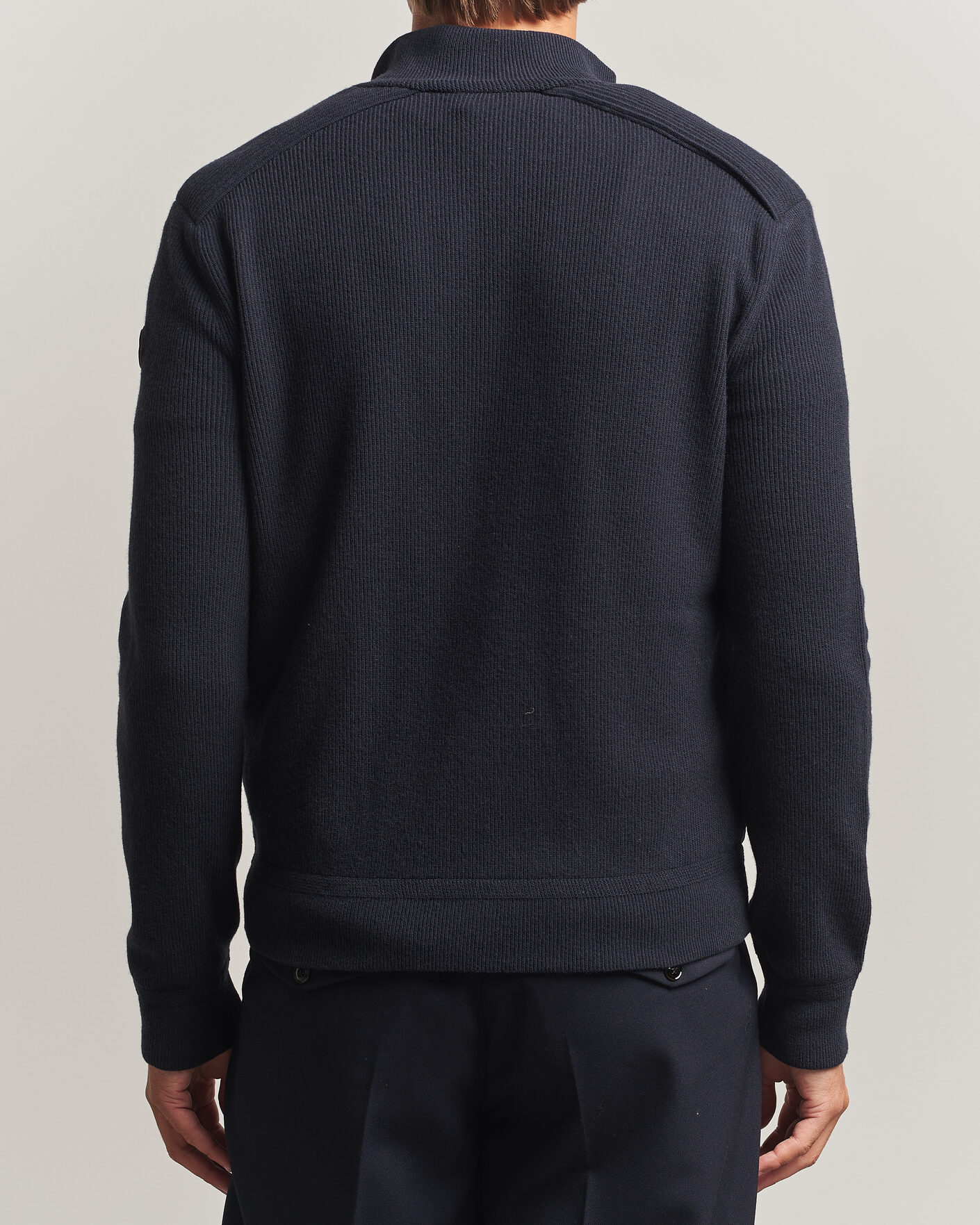 Uomini | Giacche | Moncler | Wool/Cashmere Hybrid Jacket Navy
