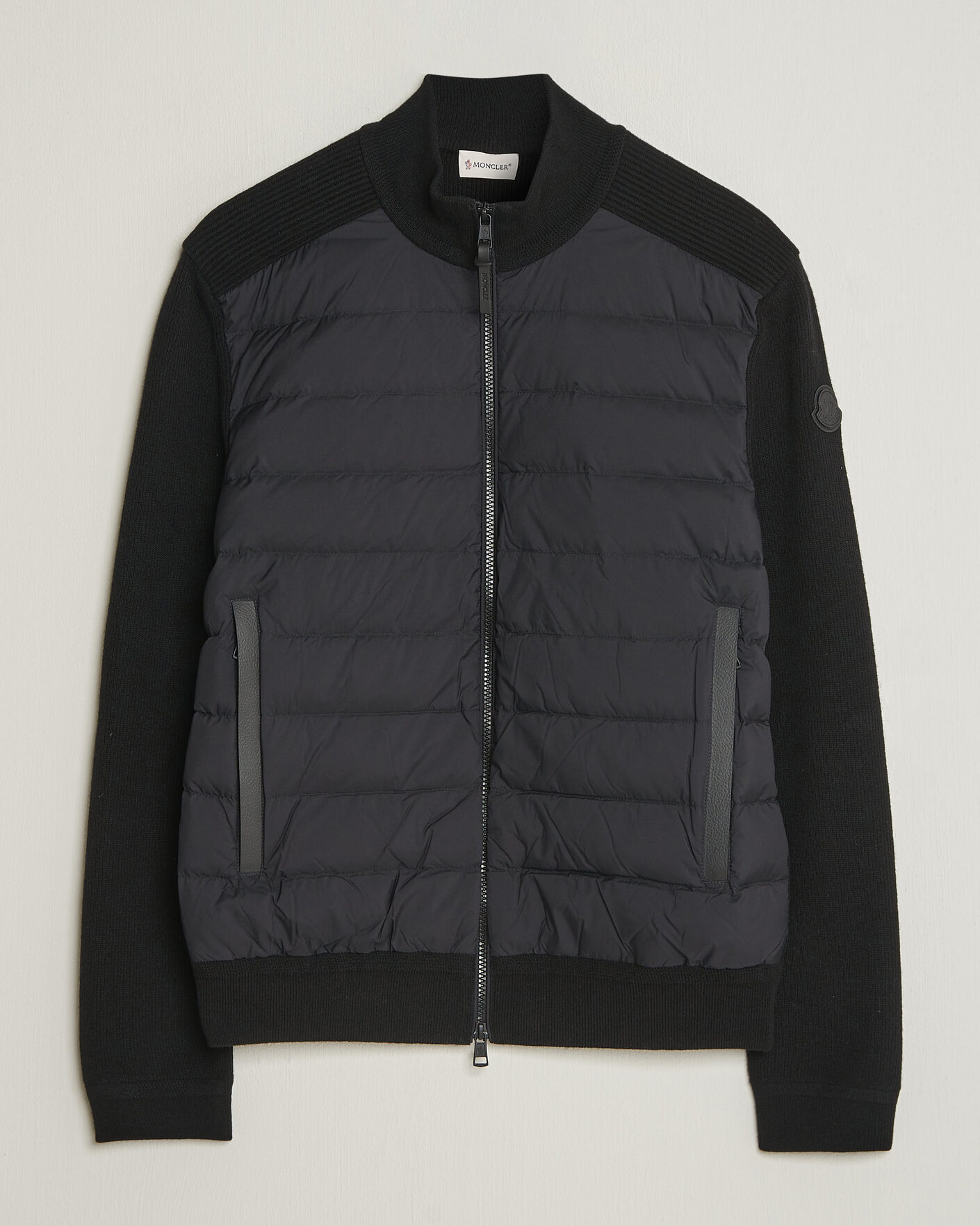 Uomini | Giacche | Moncler | Wool/Cashmere Hybrid Jacket Black