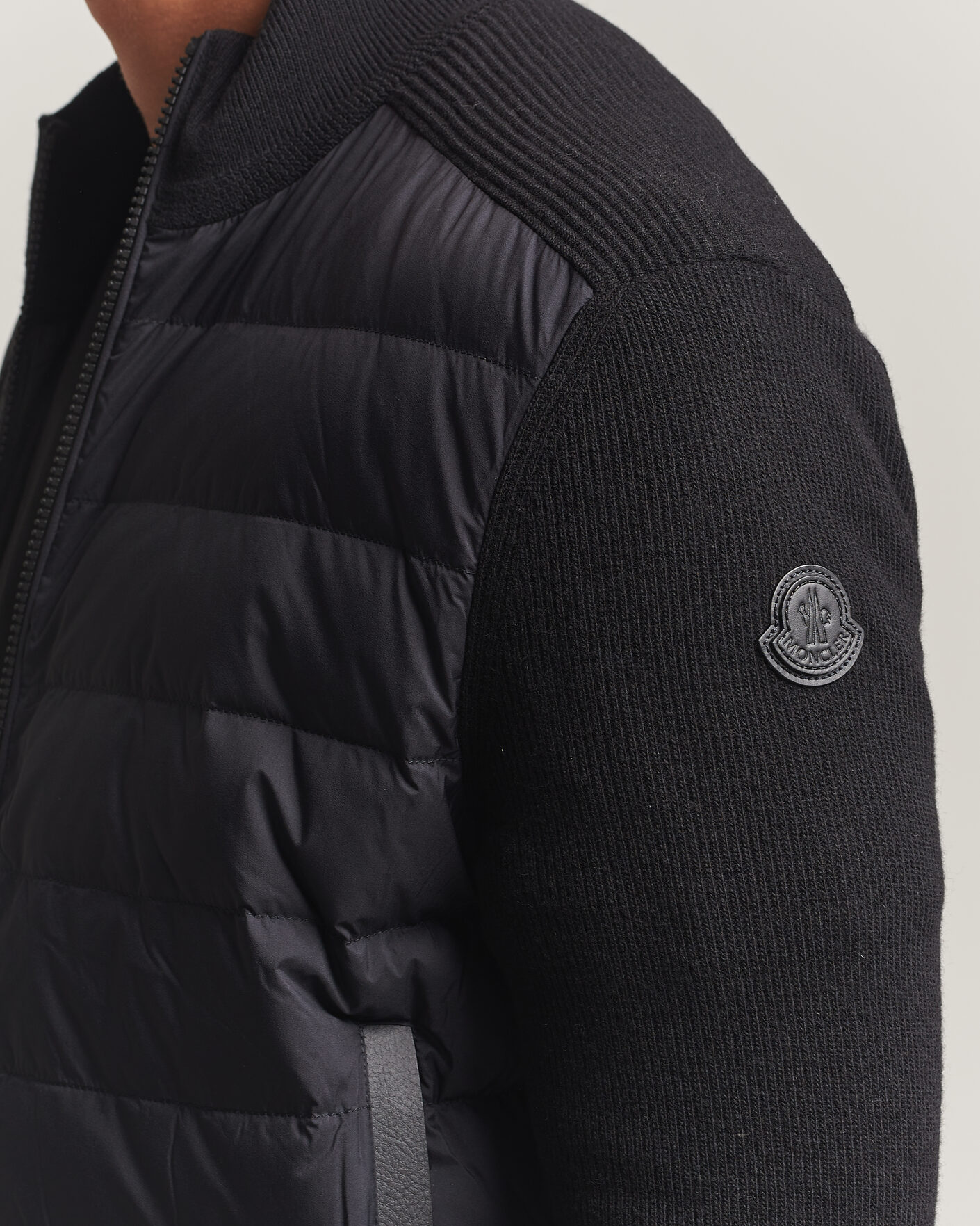 Uomini | Giacche | Moncler | Wool/Cashmere Hybrid Jacket Black