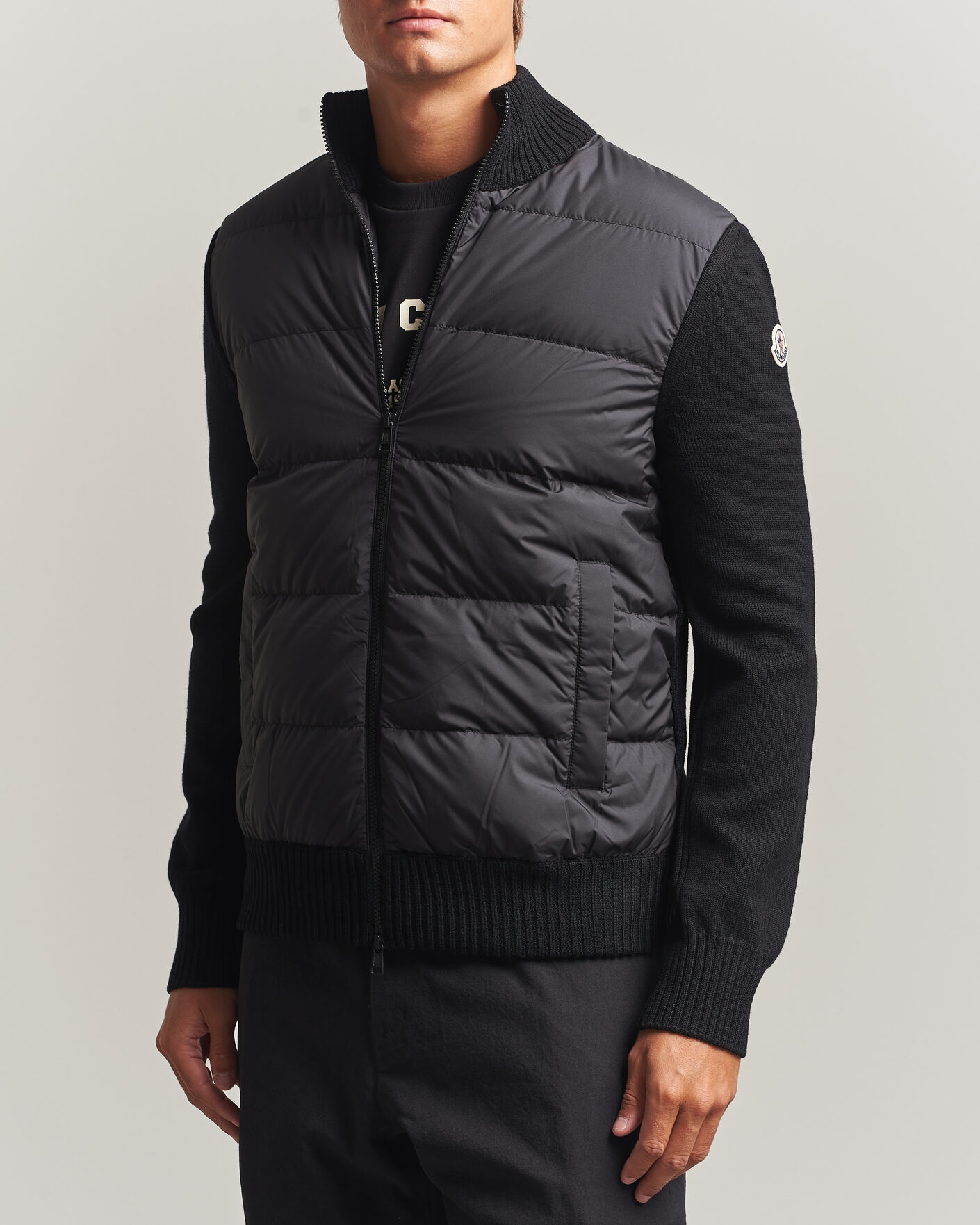 Uomini | Giacche | Moncler | Padded Hybrid Jacket Black