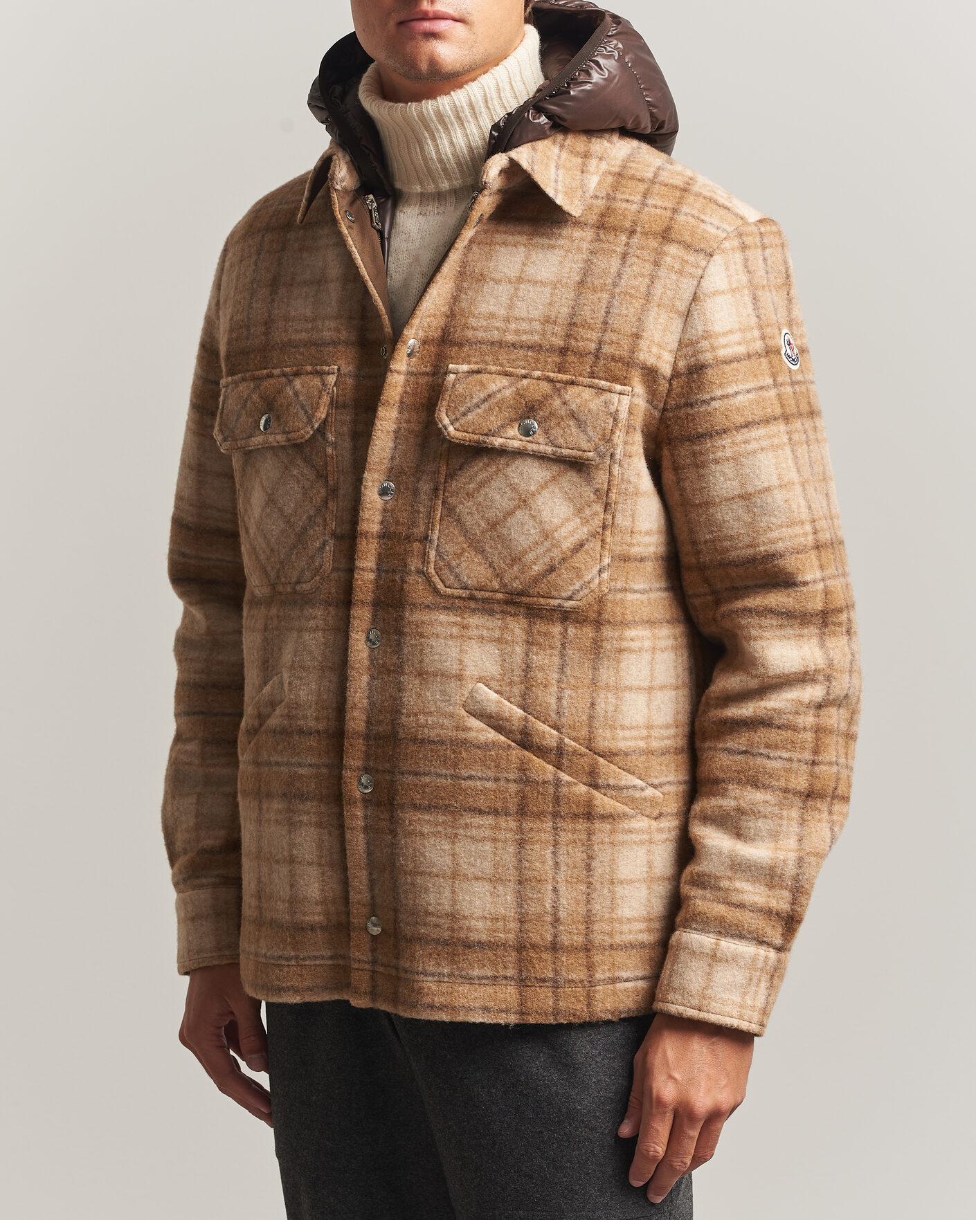 Uomini | Giacche | Moncler | Nyvalin Shirt Jacket Brown Check