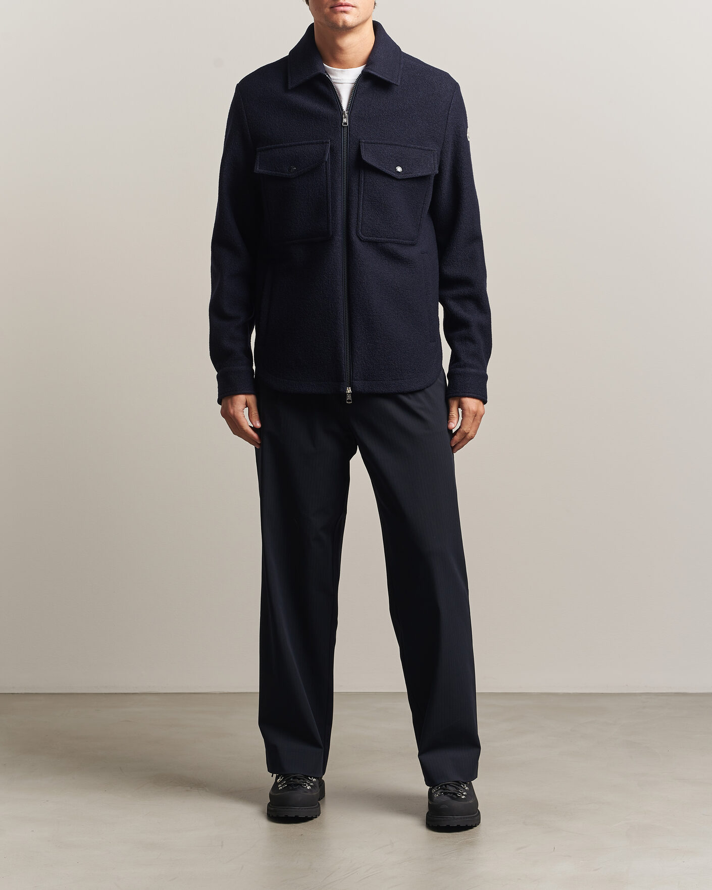 Uomini | Camicie | Moncler | Zip Overshirt Navy