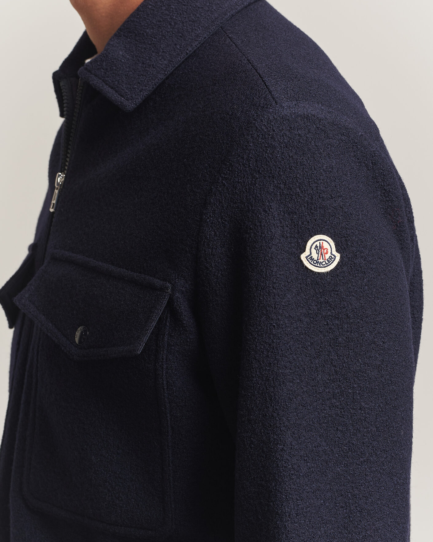 Uomini | Camicie | Moncler | Zip Overshirt Navy