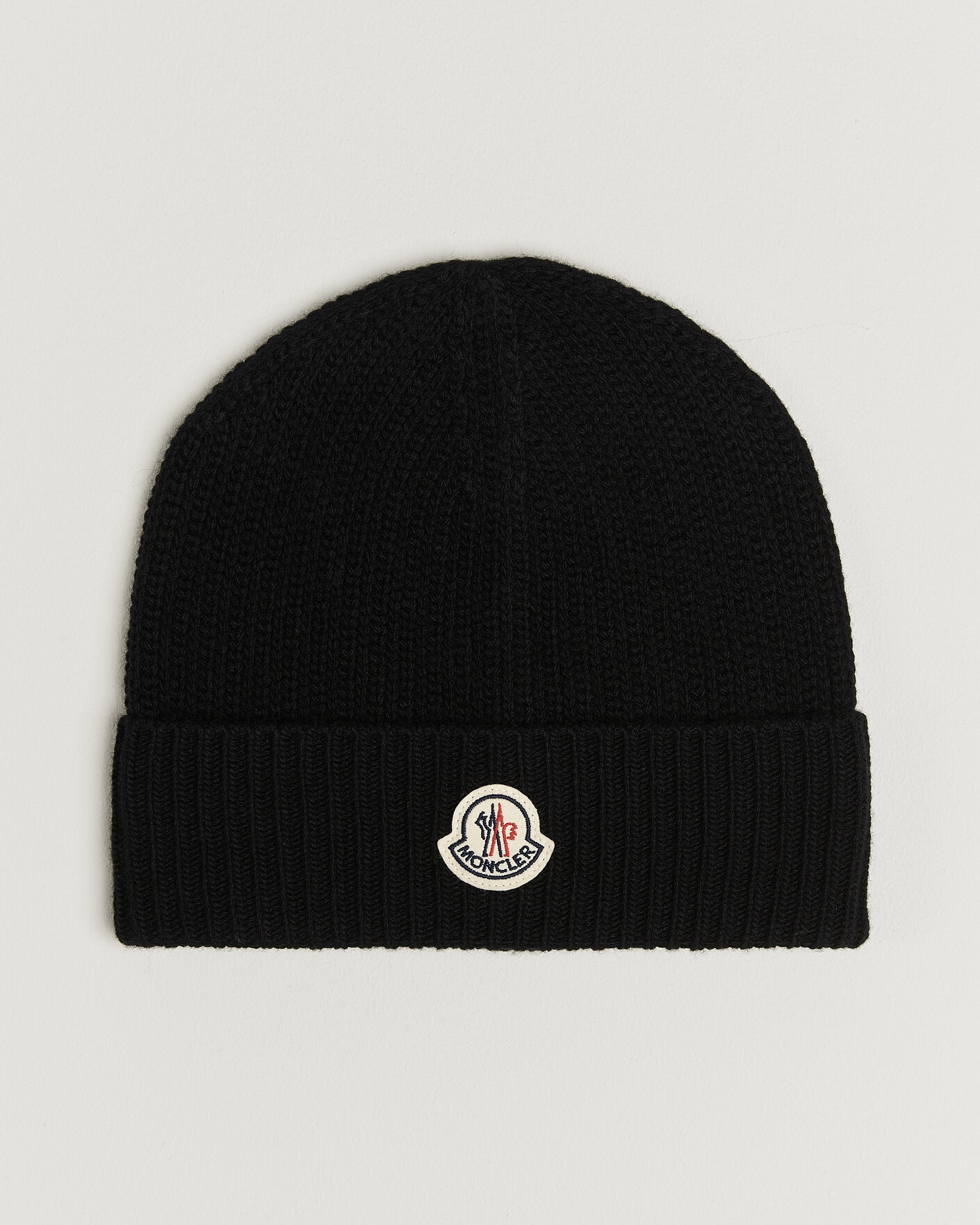 Uomini | Berretti | Moncler | Rib Wool Beanie Black