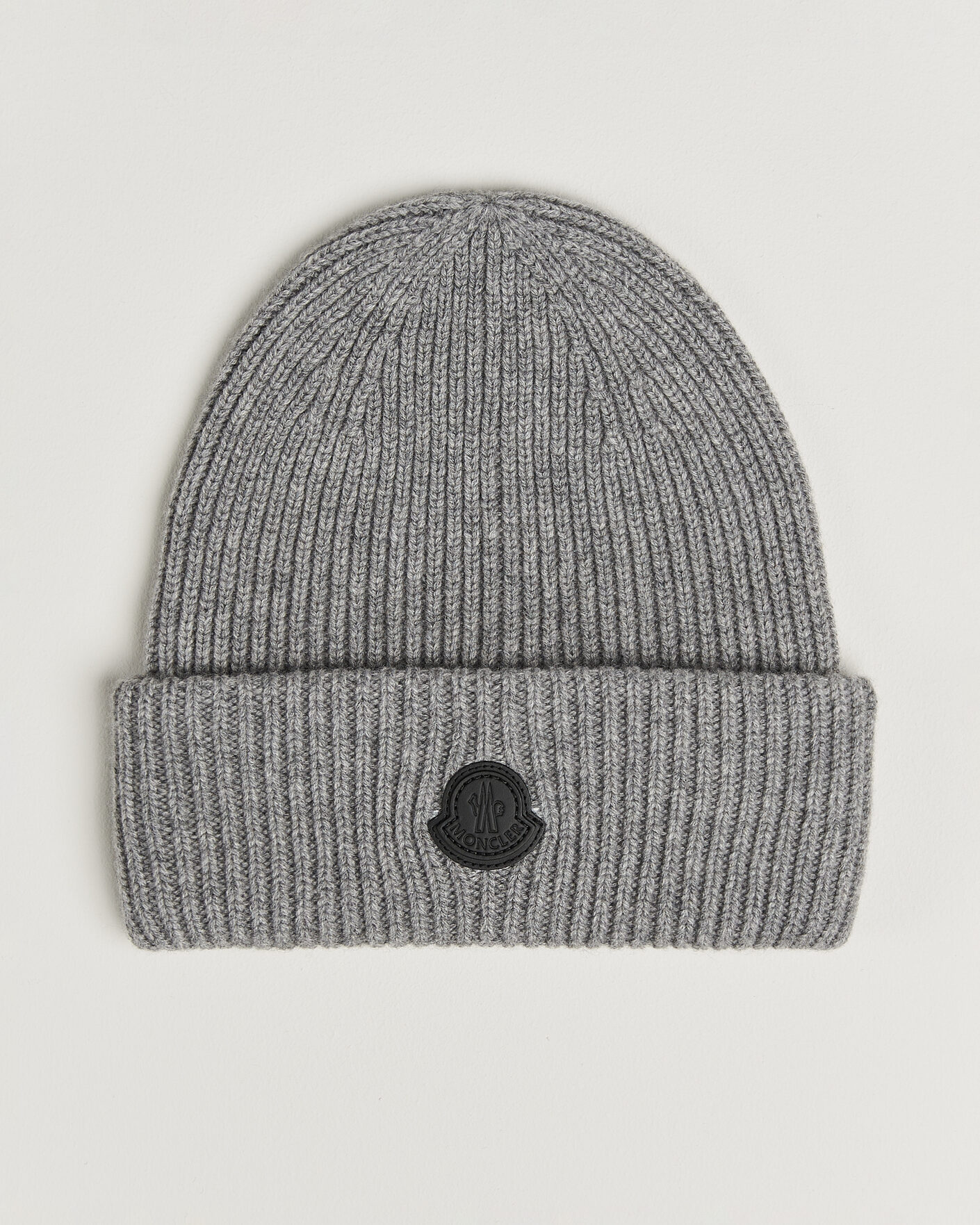 Uomini | Berretti | Moncler | Rib Cashmere Beanie Grey