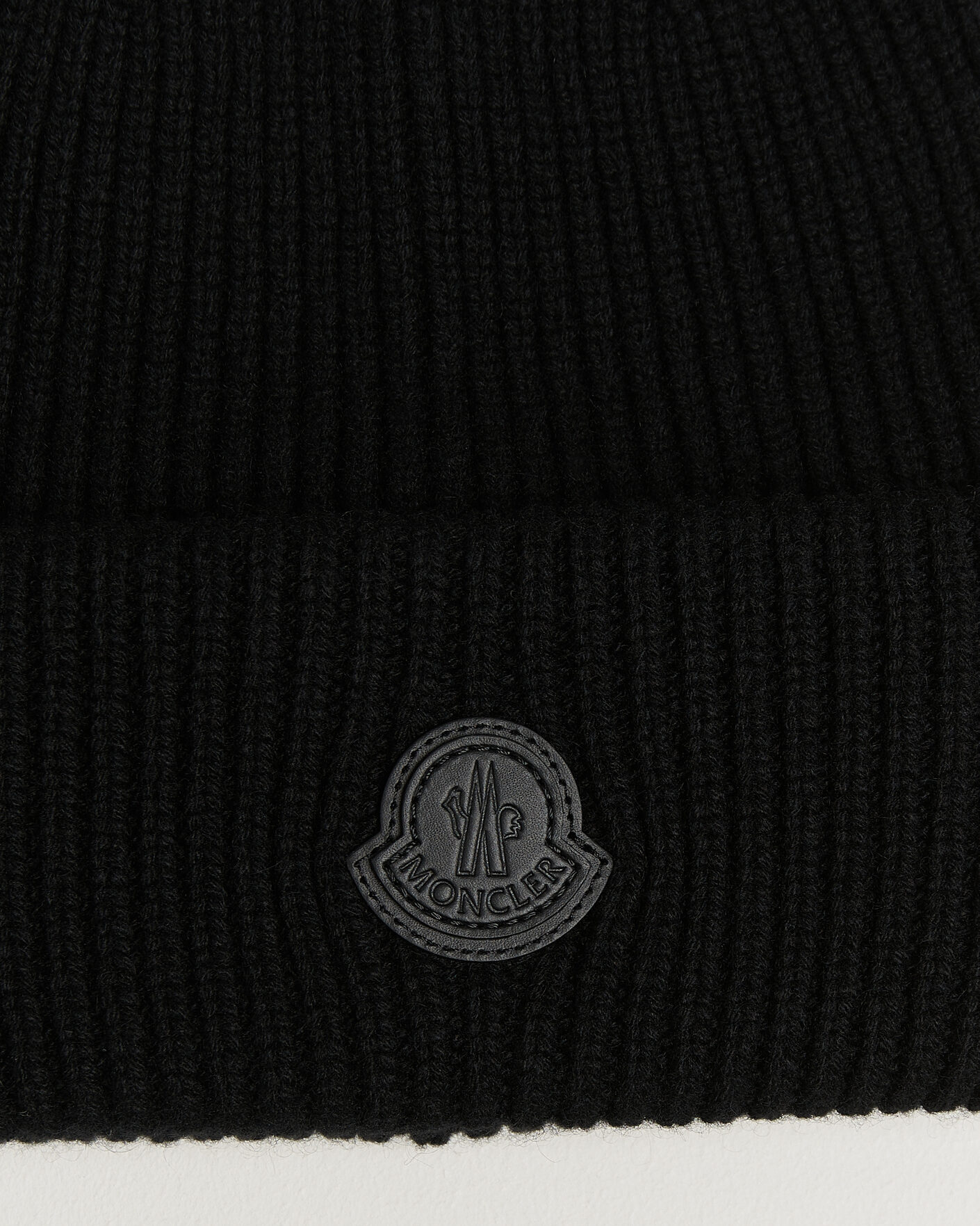 Uomini | Berretti | Moncler | Rib Cashmere Beanie Black