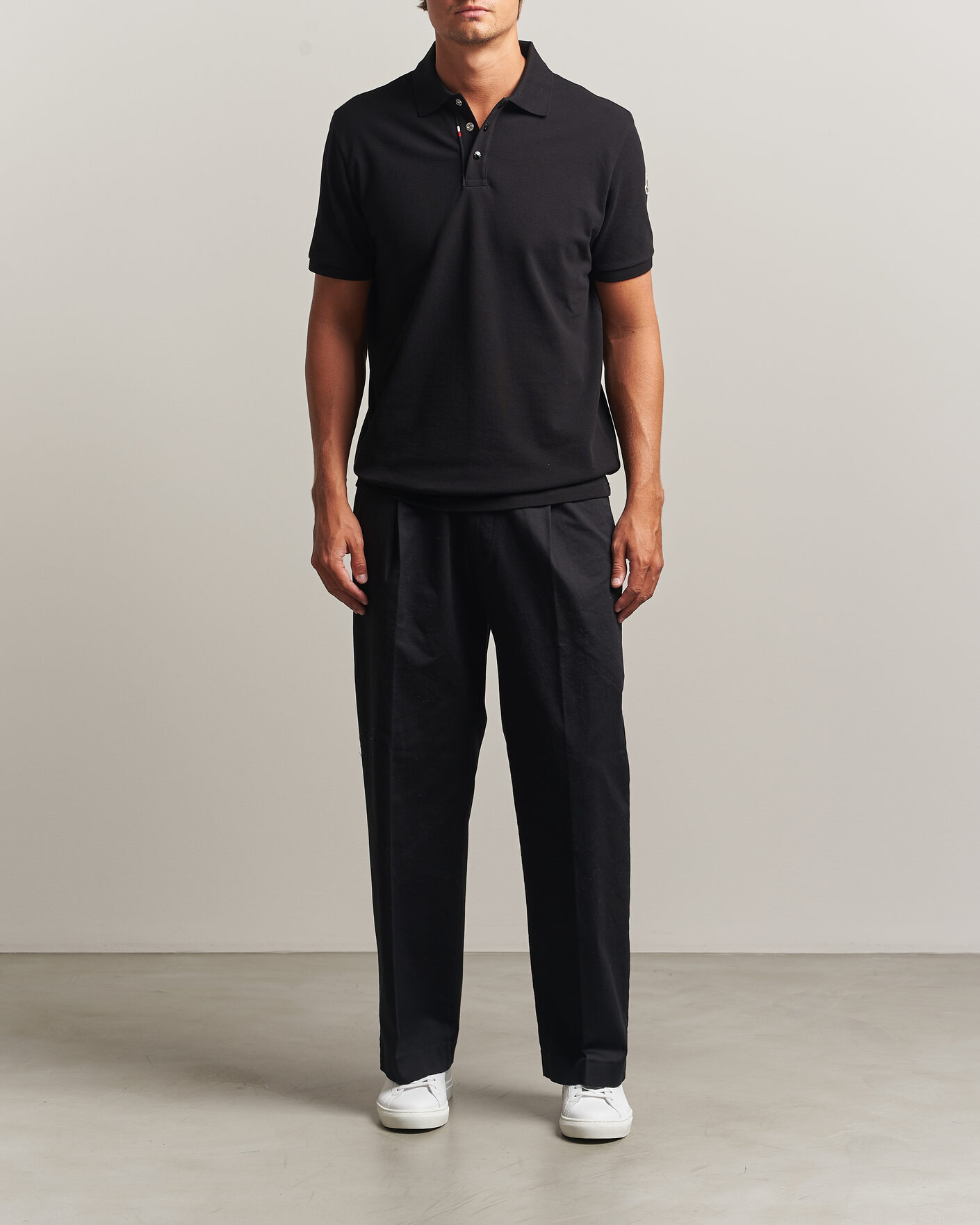 Uomini | Polo | Moncler | Short Sleeve Polo Black