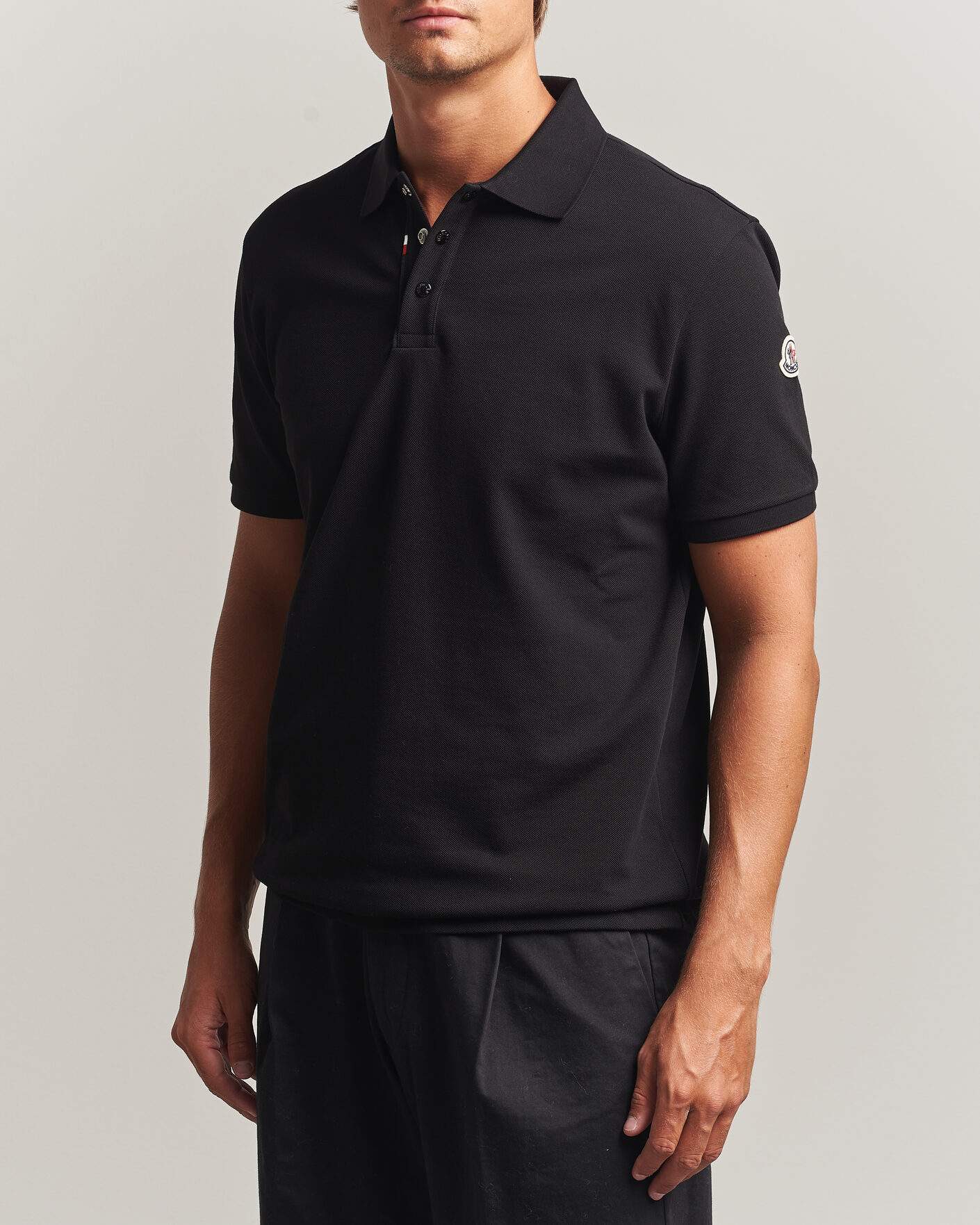 Uomini | Polo | Moncler | Short Sleeve Polo Black