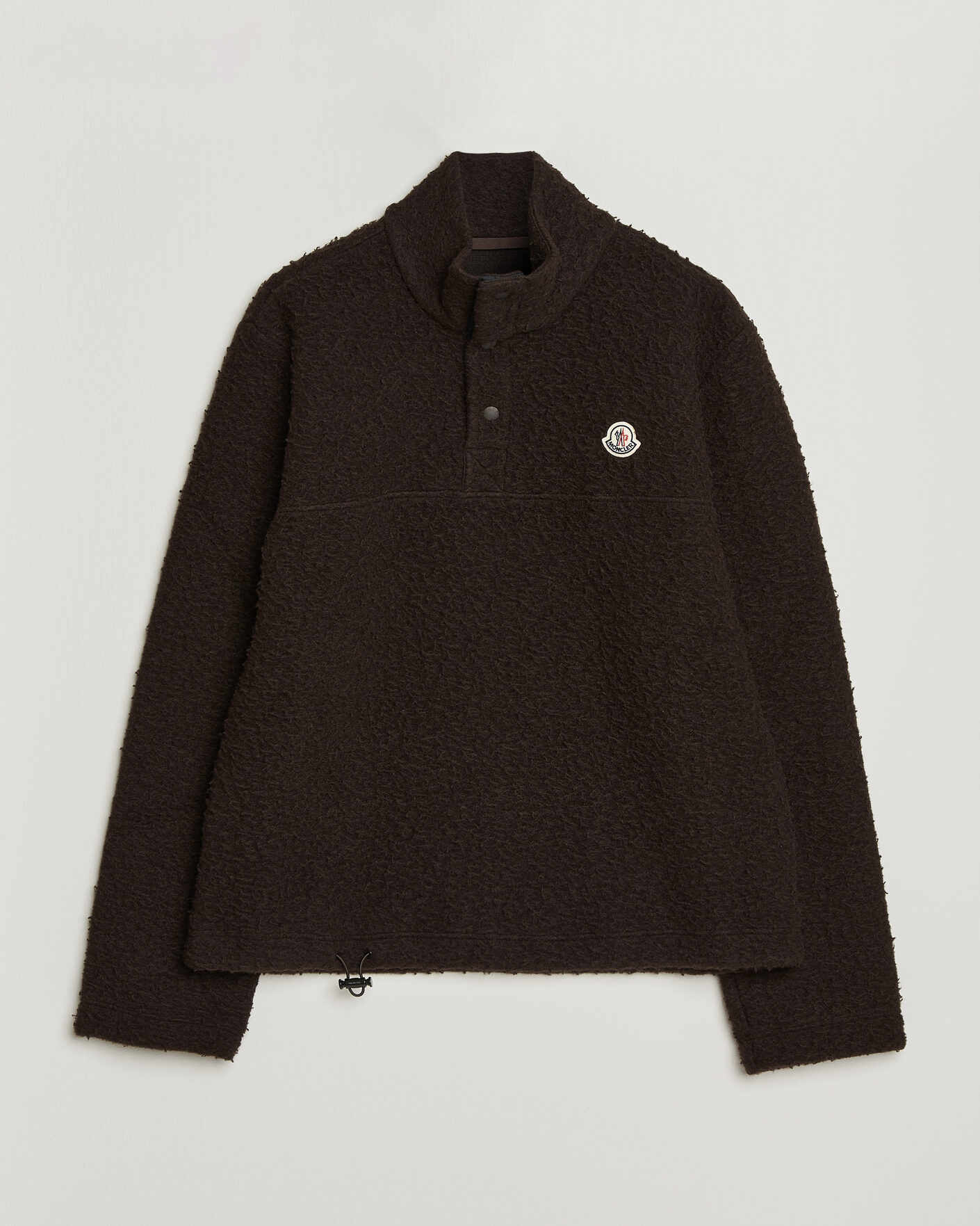 Uomini | Maglieria | Moncler | Half Zip Fleece Sweater Dark Brown