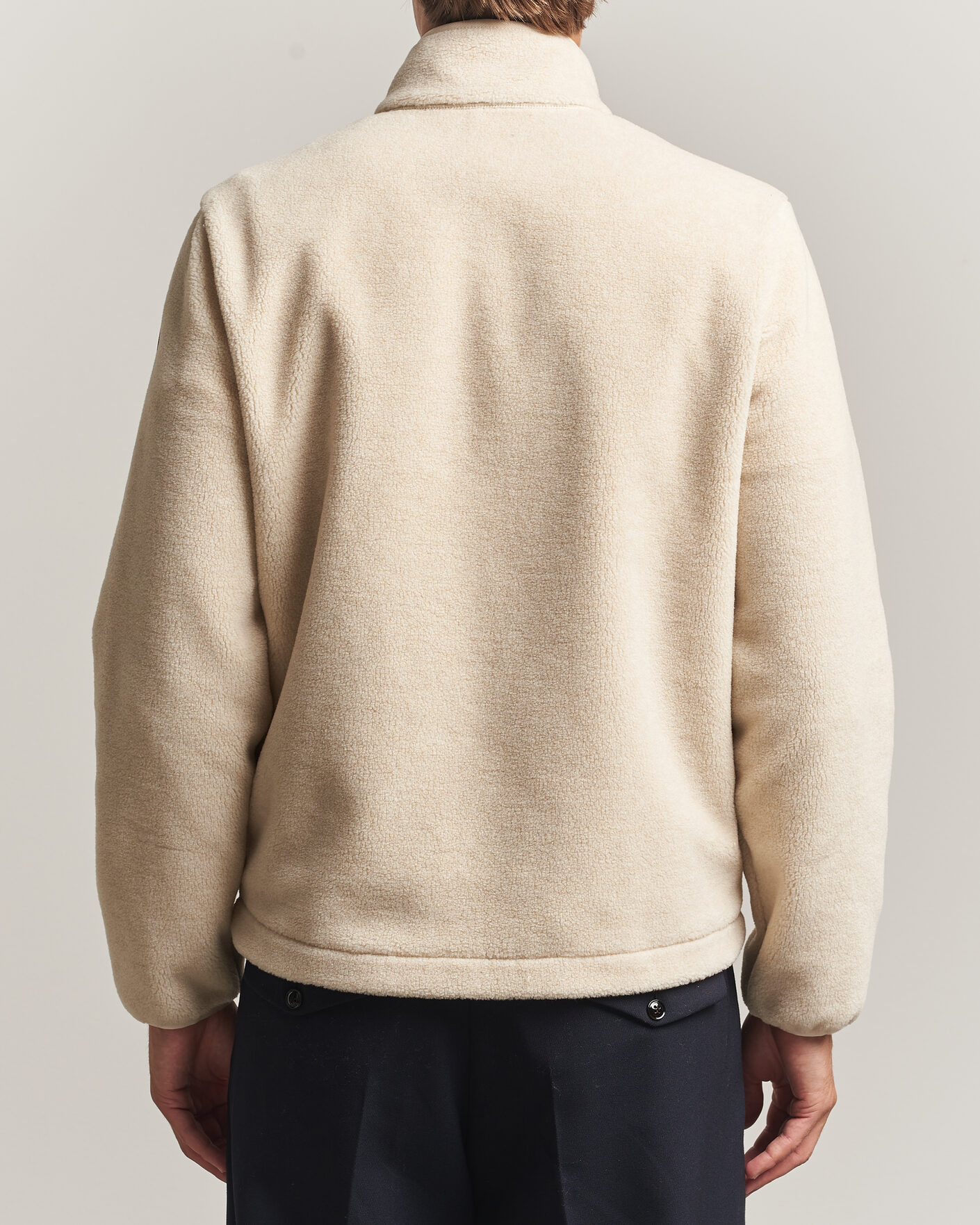 Uomini | Maglieria | Moncler | Full Zip Fleece  Cream