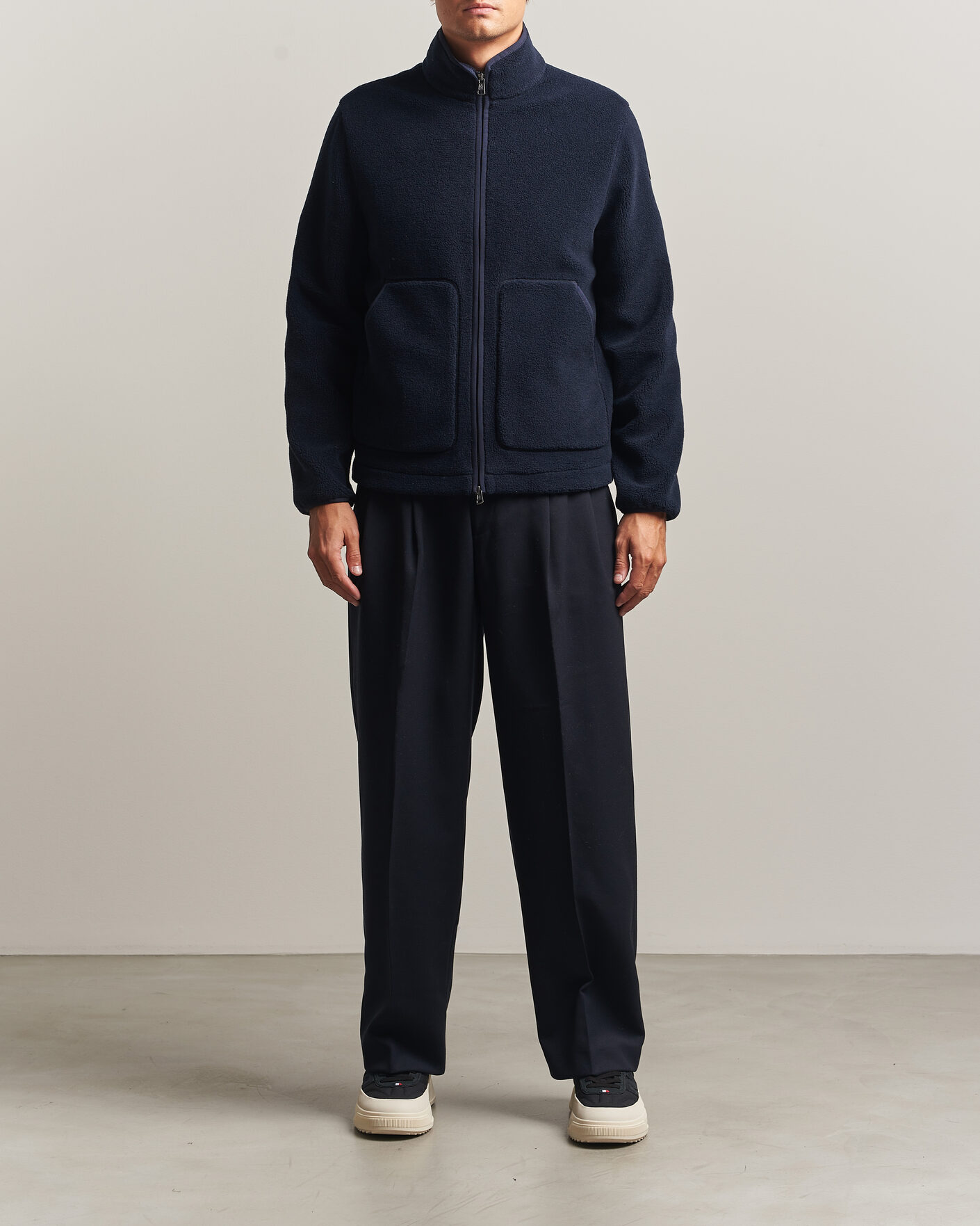 Uomini | Maglieria | Moncler | Full Zip Fleece  Navy
