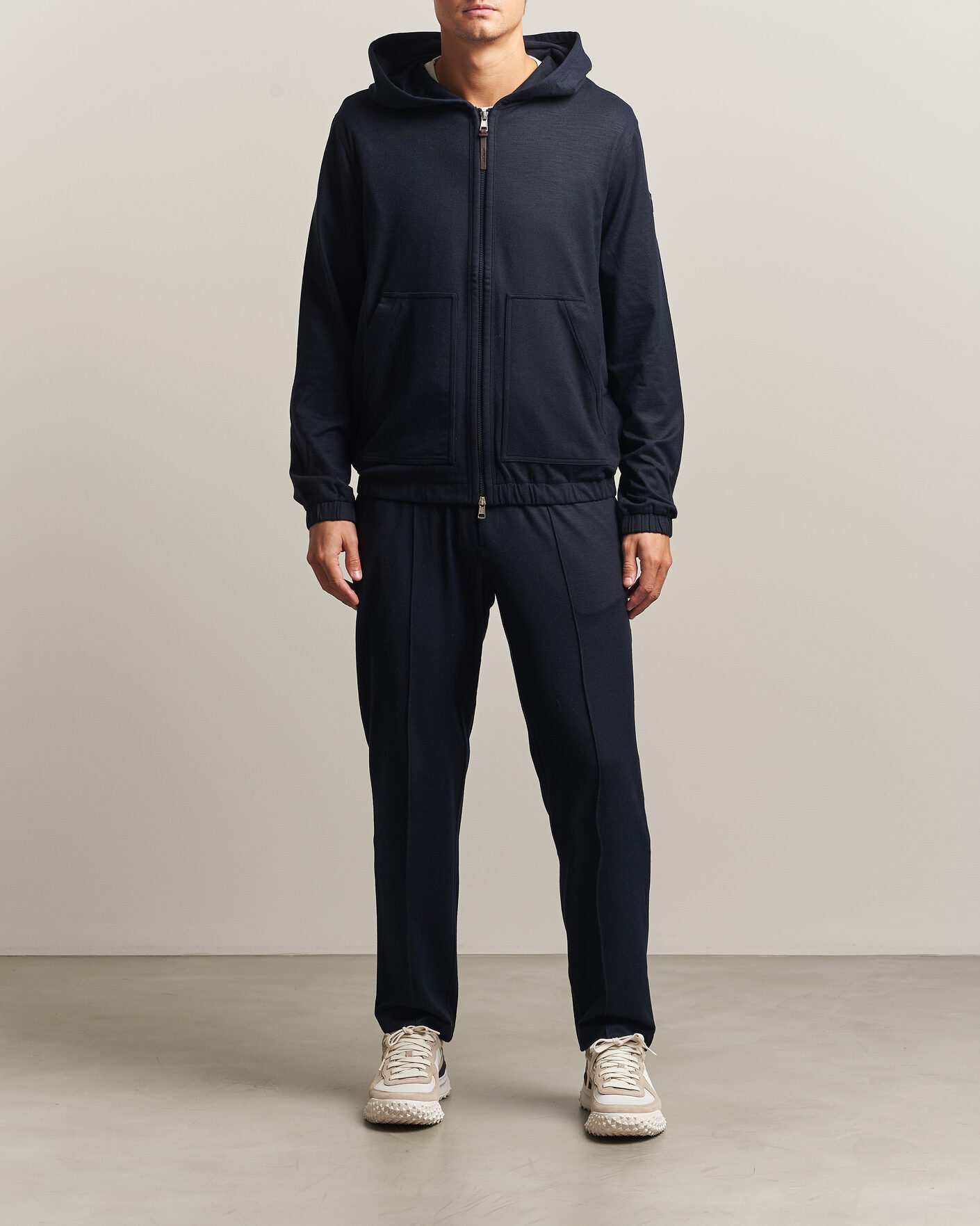 Uomini | Pantaloni | Moncler | Flannel Joggers Navy