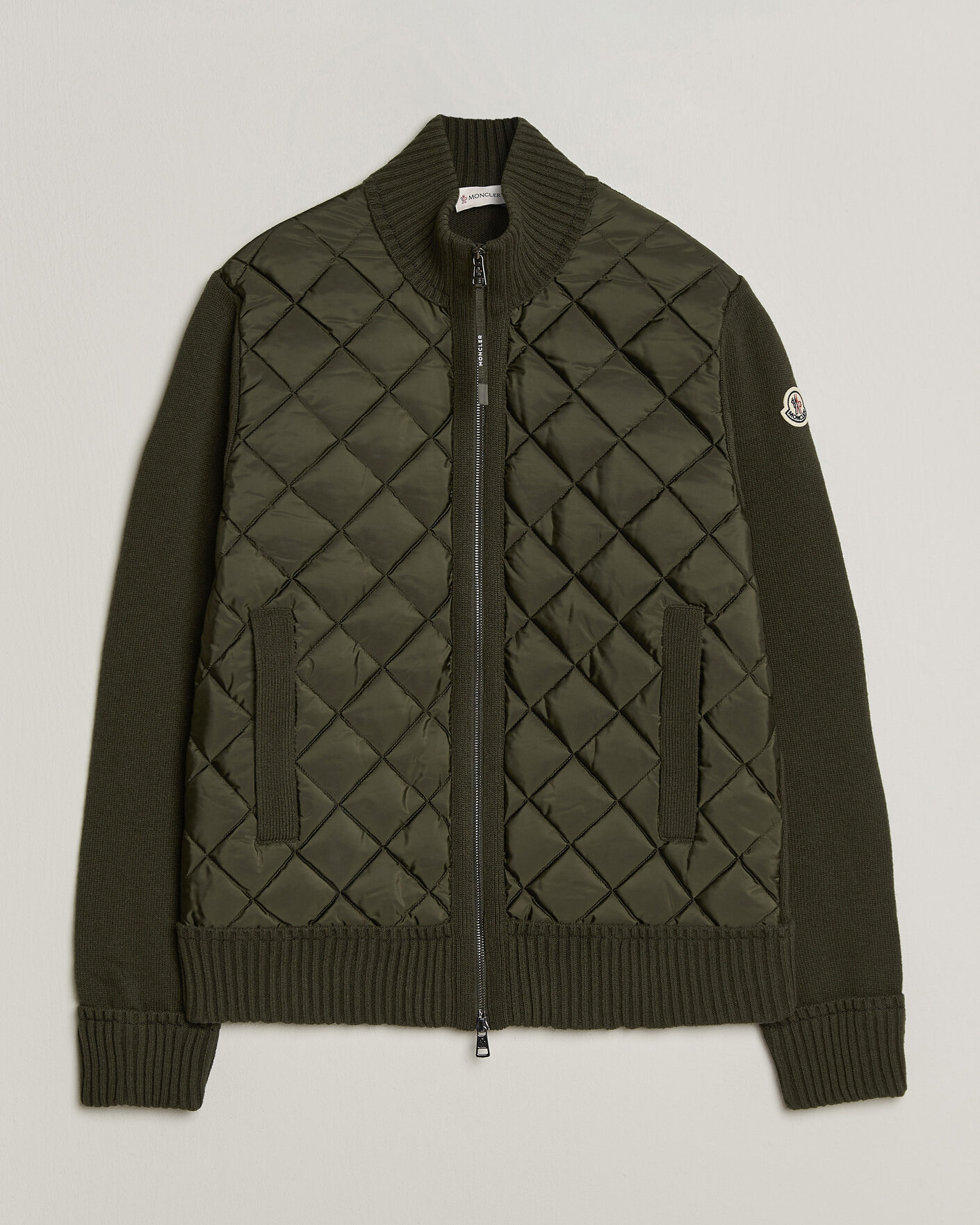 Uomini | Giacche | Moncler | Quilted Hybrid Jacket Dark Green
