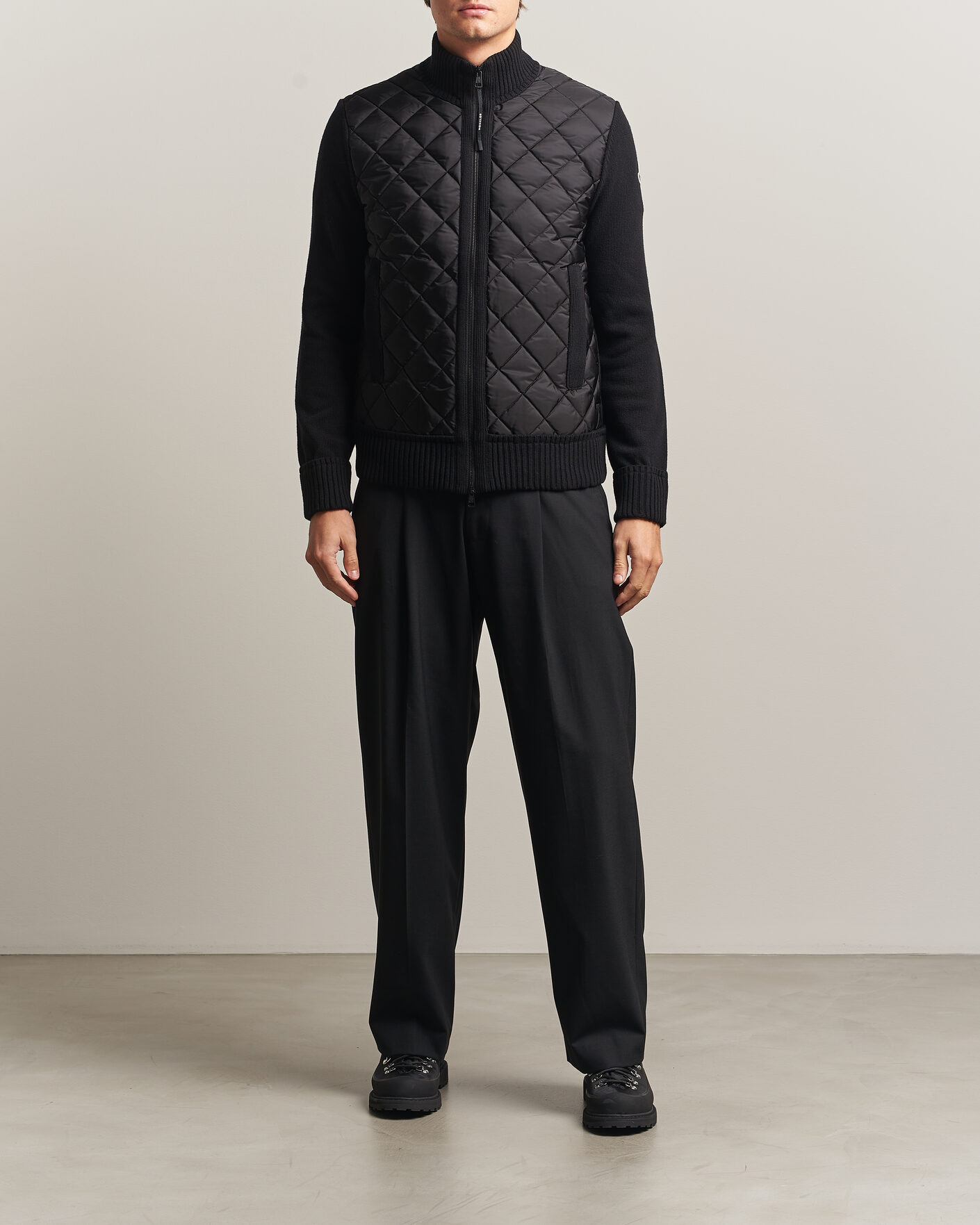 Uomini | Giacche | Moncler | Quilted Hybrid Jacket Black