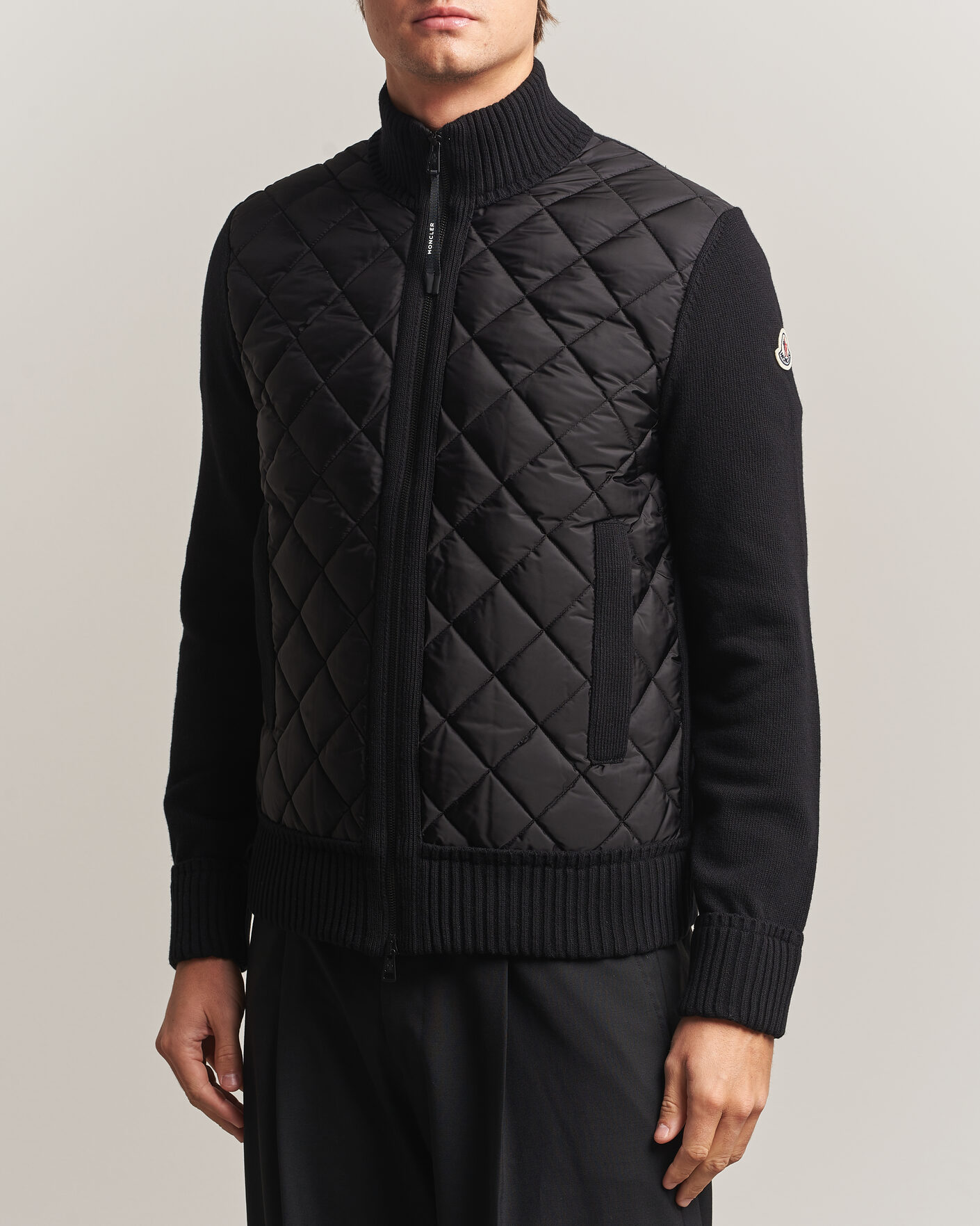 Uomini | Giacche | Moncler | Quilted Hybrid Jacket Black
