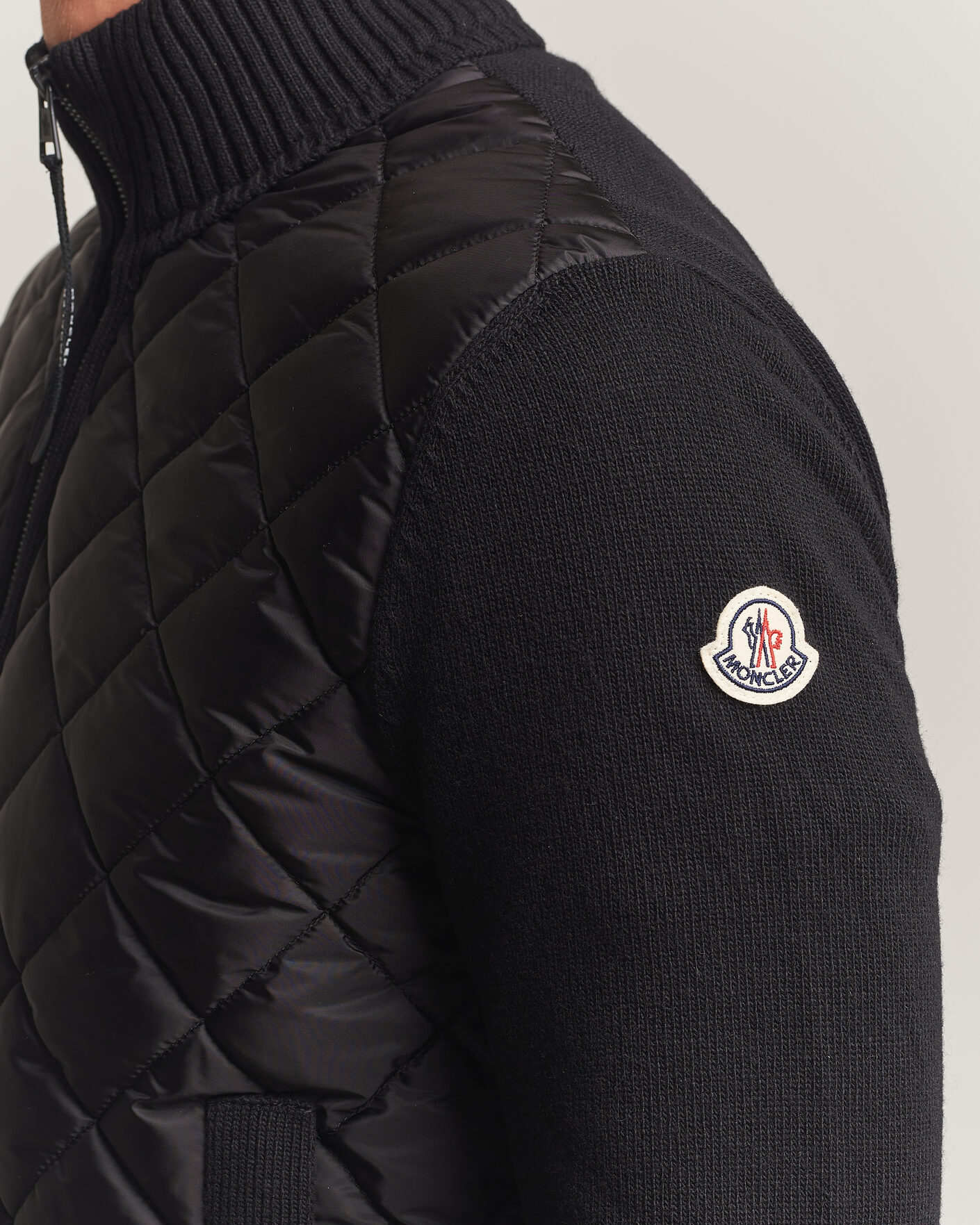 Uomini | Giacche | Moncler | Quilted Hybrid Jacket Black