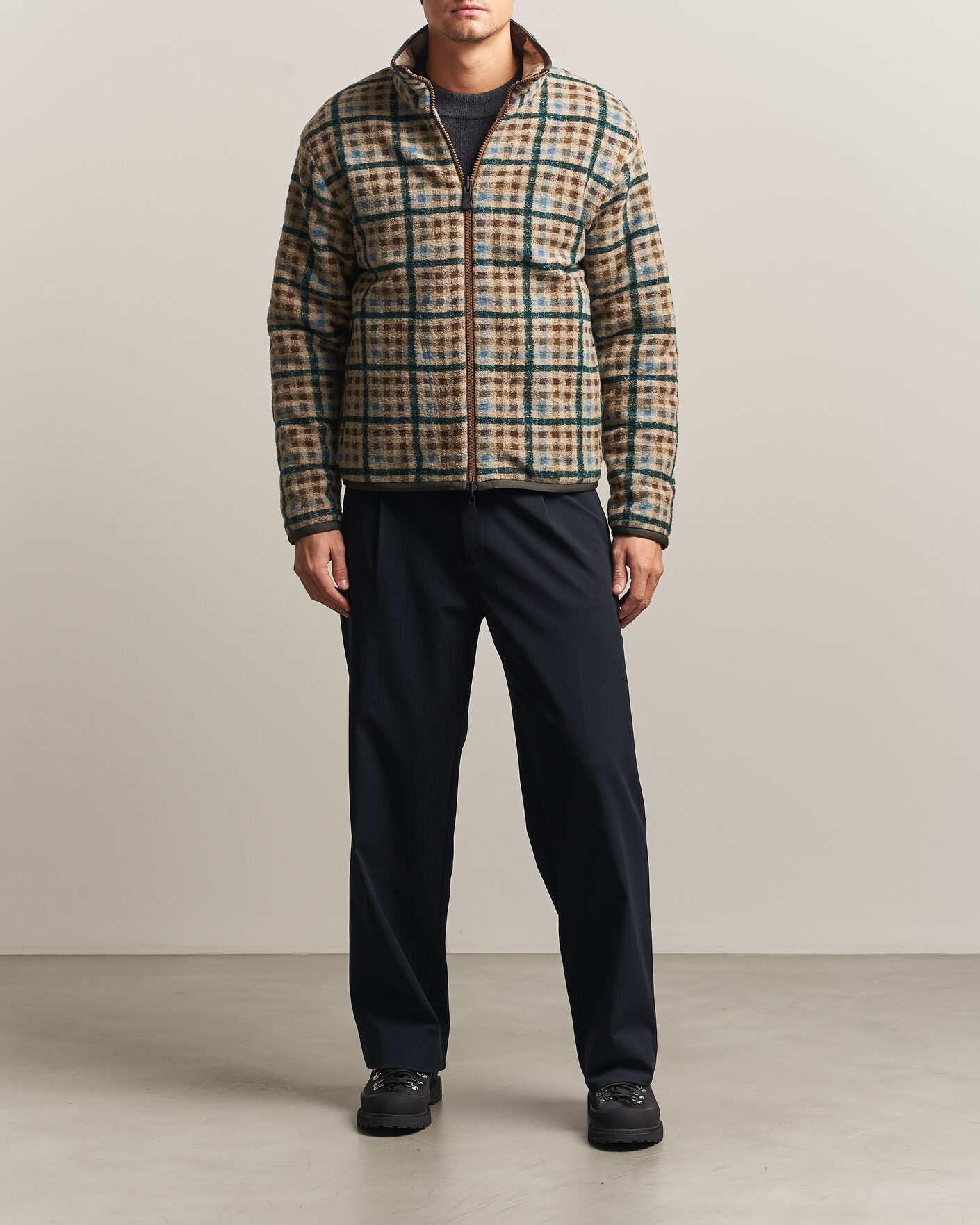 Uomini | Maglieria | Moncler Grenoble | Sherpa Zip Cardigan Beige/Green