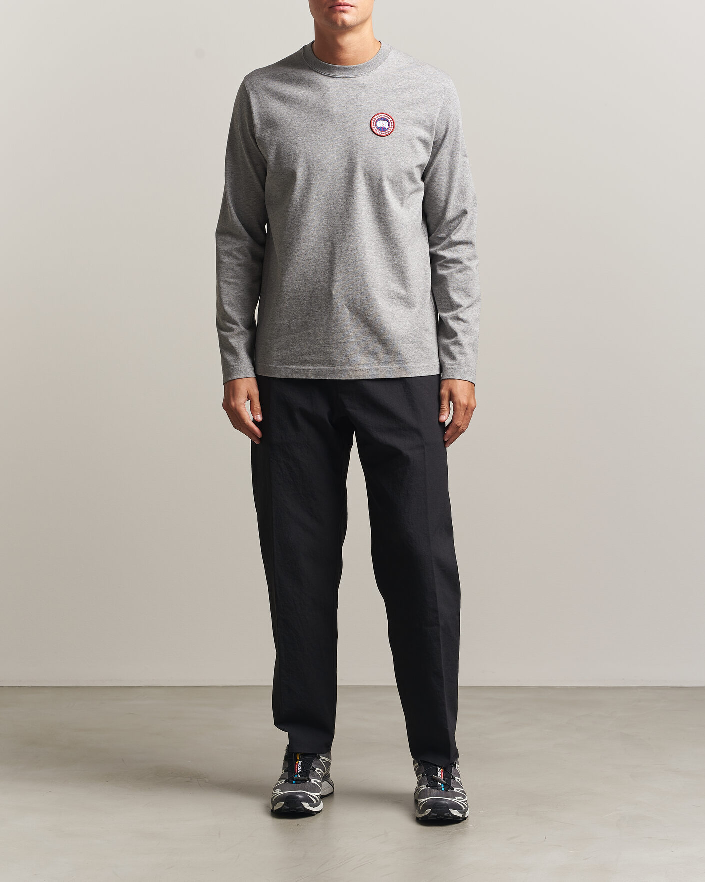 Uomini | T-shirt | Canada Goose | Vantage Long Sleeve T-Shirt Stone Heather