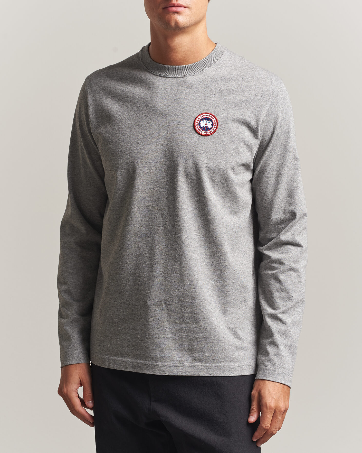 Uomini | T-shirt | Canada Goose | Vantage Long Sleeve T-Shirt Stone Heather