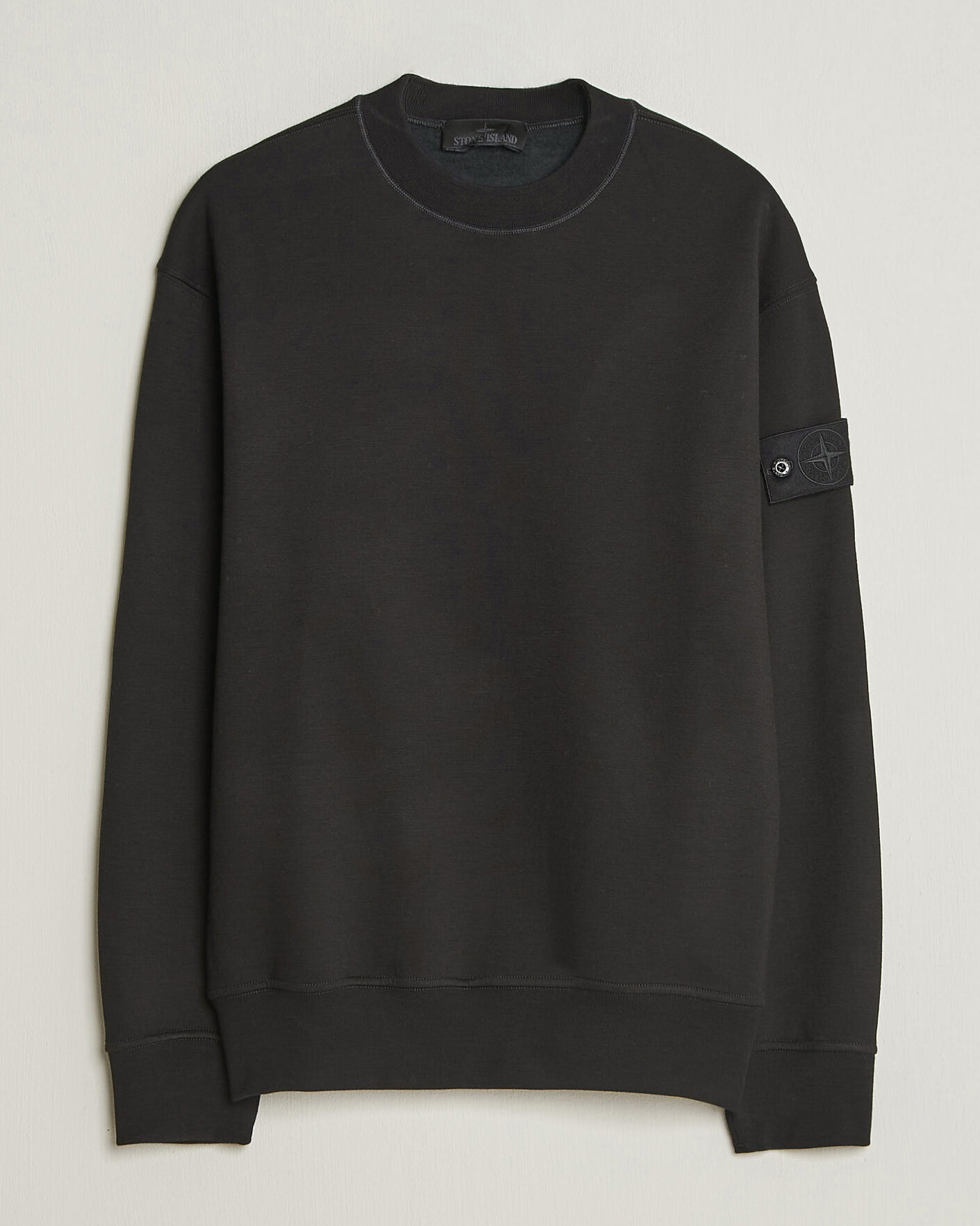 Uomini | Maglieria | Stone Island | Ghost Cotton/Wool Fleece Sweatshirt Black