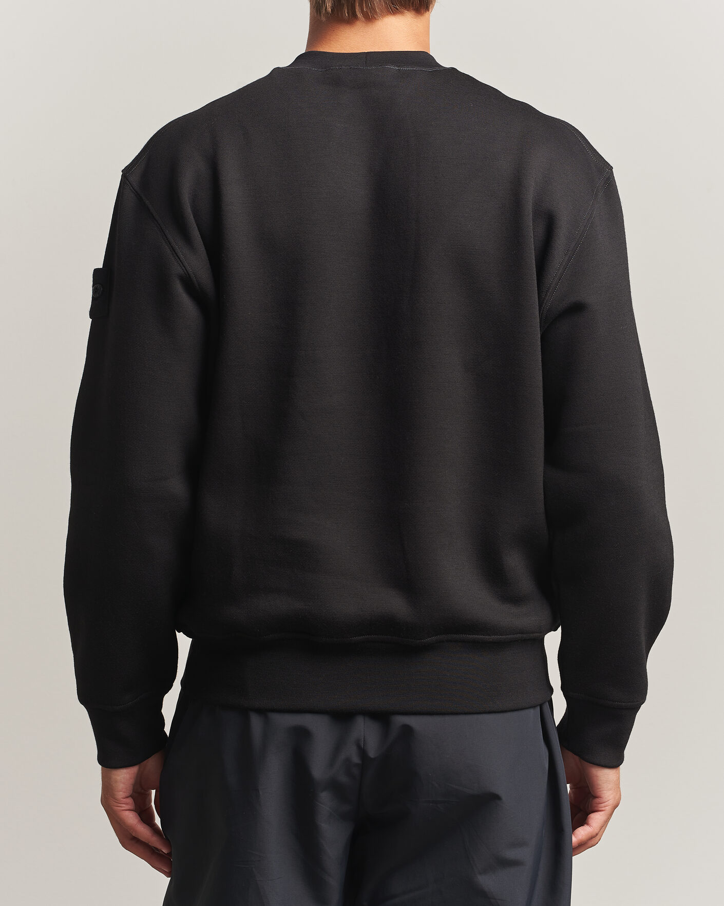 Uomini | Maglieria | Stone Island | Ghost Cotton/Wool Fleece Sweatshirt Black