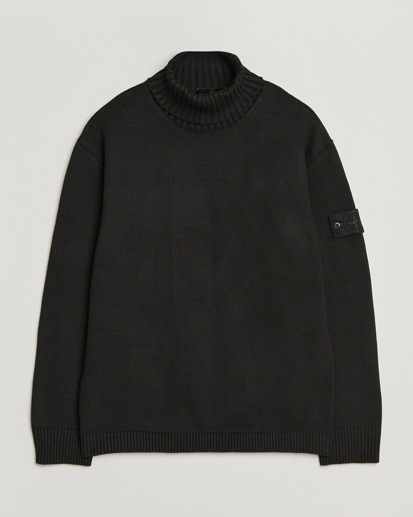 Uomini | Maglieria | Stone Island | Ghost Plush Stitch Winter Cotton Rollneck Black