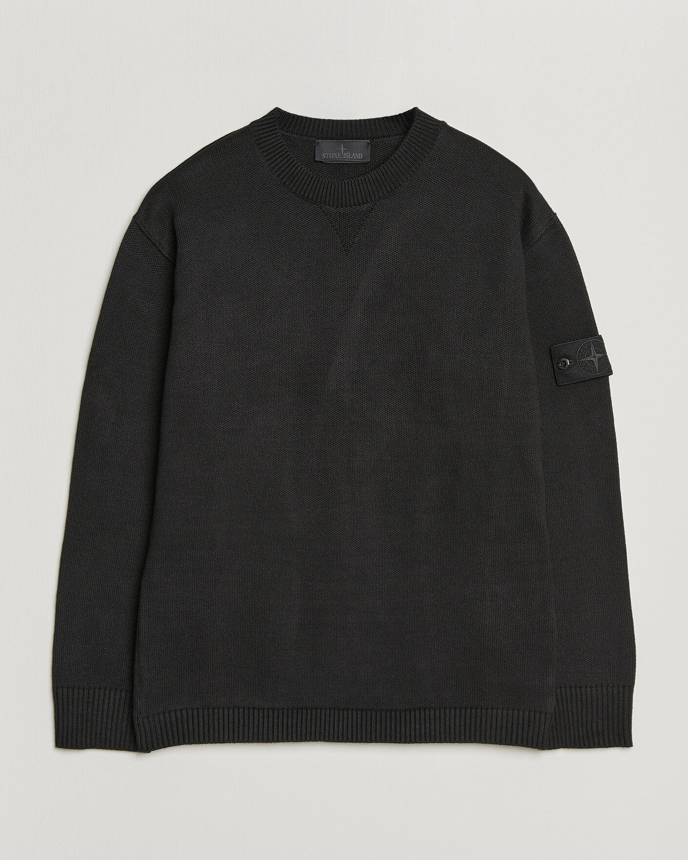 Uomini | Maglieria | Stone Island | Ghost Plush Stitch Winter Cotton Sweat Black