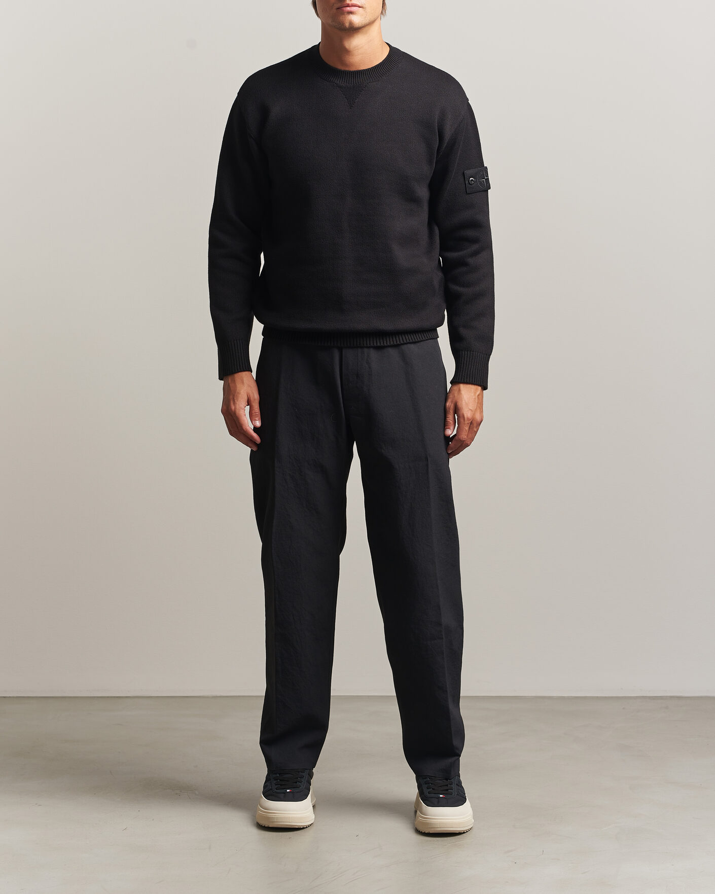 Uomini | Maglieria | Stone Island | Ghost Plush Stitch Winter Cotton Sweat Black