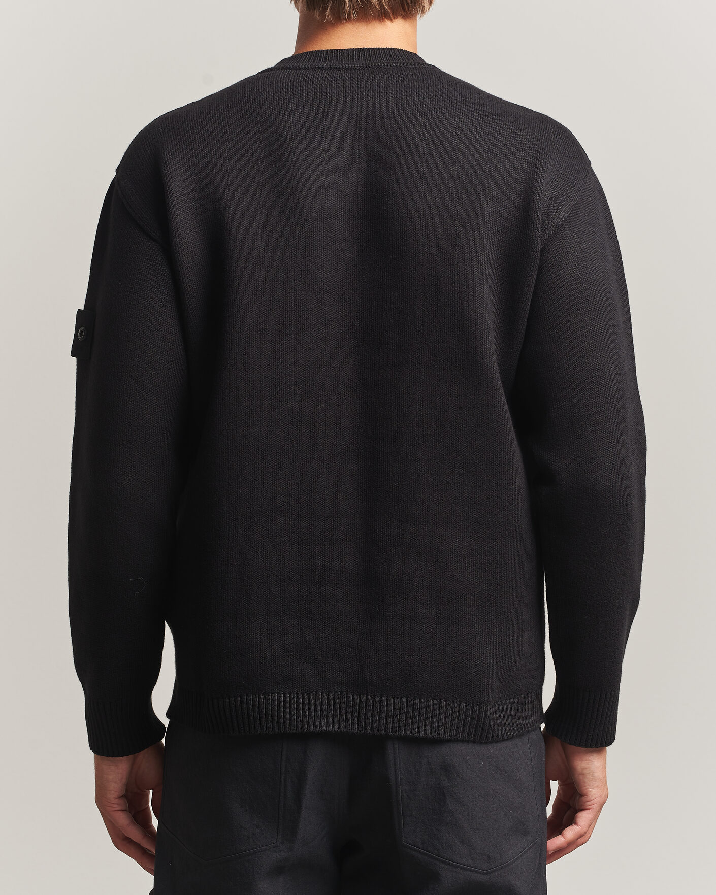 Uomini | Maglieria | Stone Island | Ghost Plush Stitch Winter Cotton Sweat Black